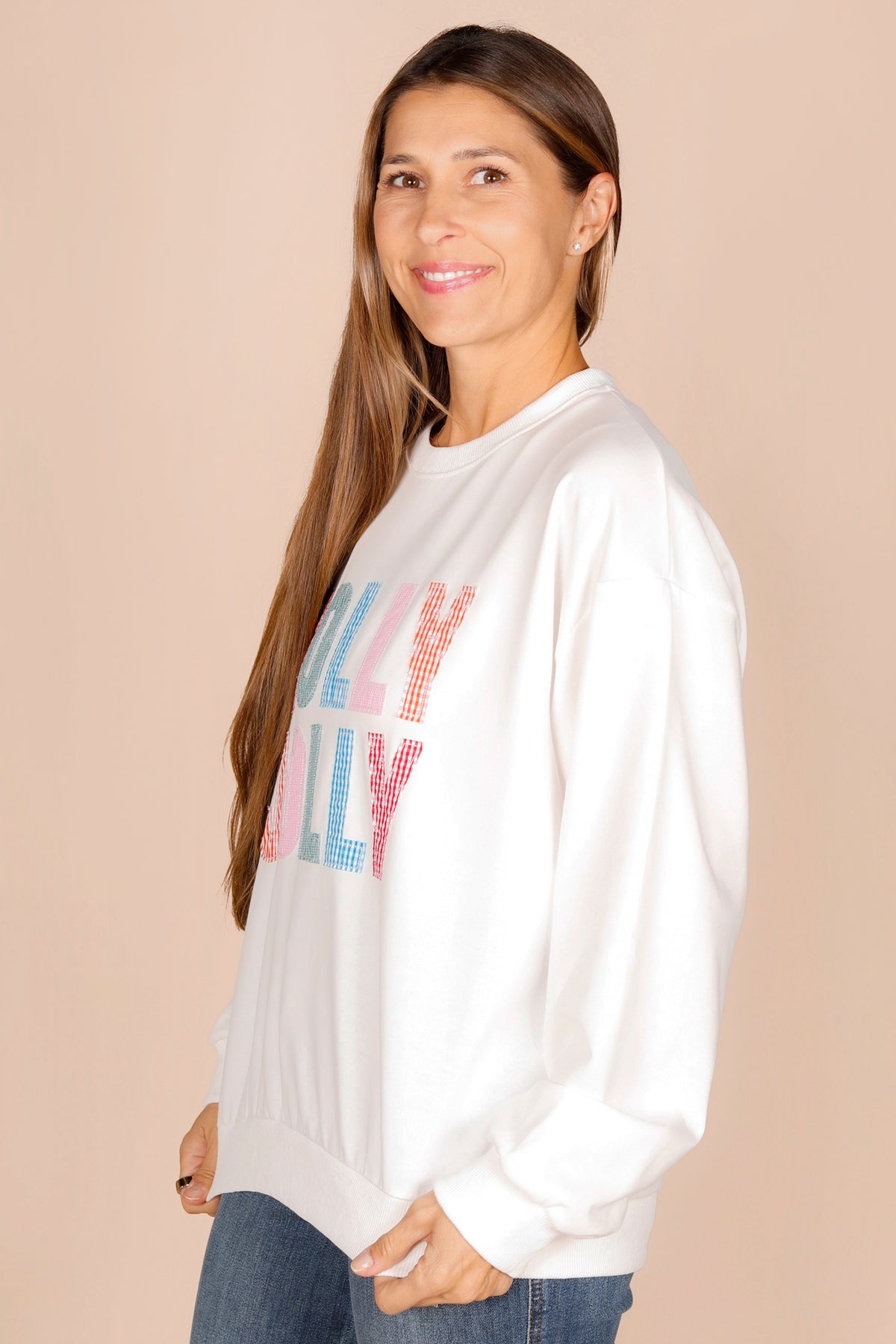 Holly Jolly Patchwork Sweatshirt