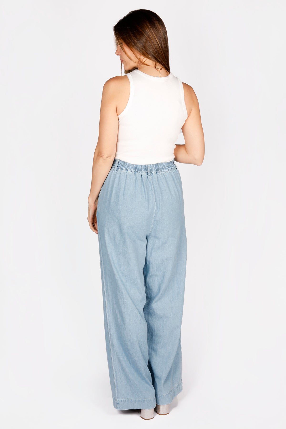 Nora Denim Palazzo Pant - FINAL SALE