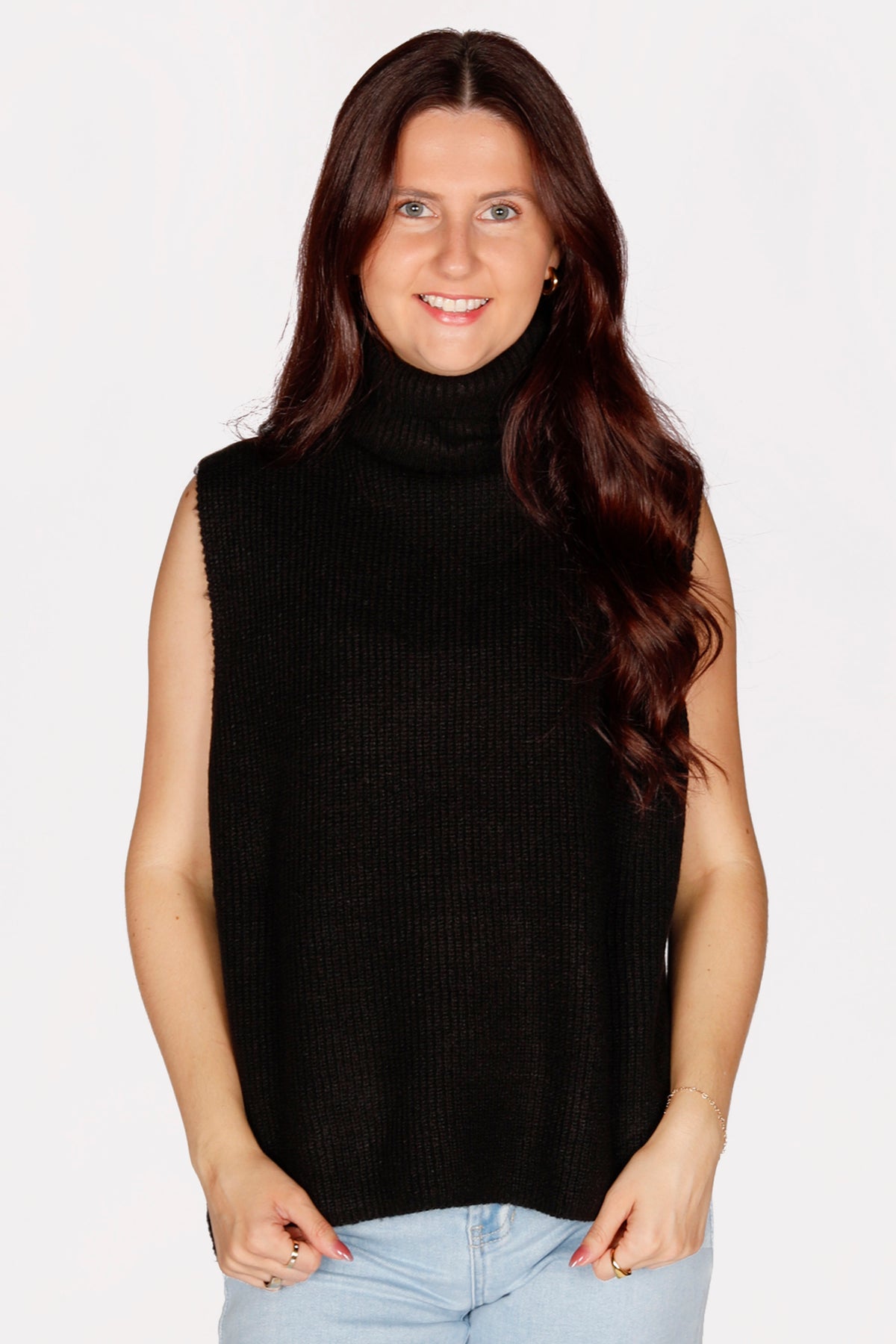 Cassidy Black Mock Tank Sweater