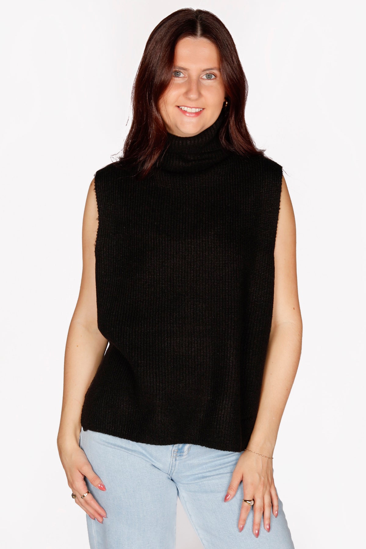 Cassidy Black Mock Tank Sweater