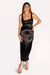 Black Satin Midi Dress