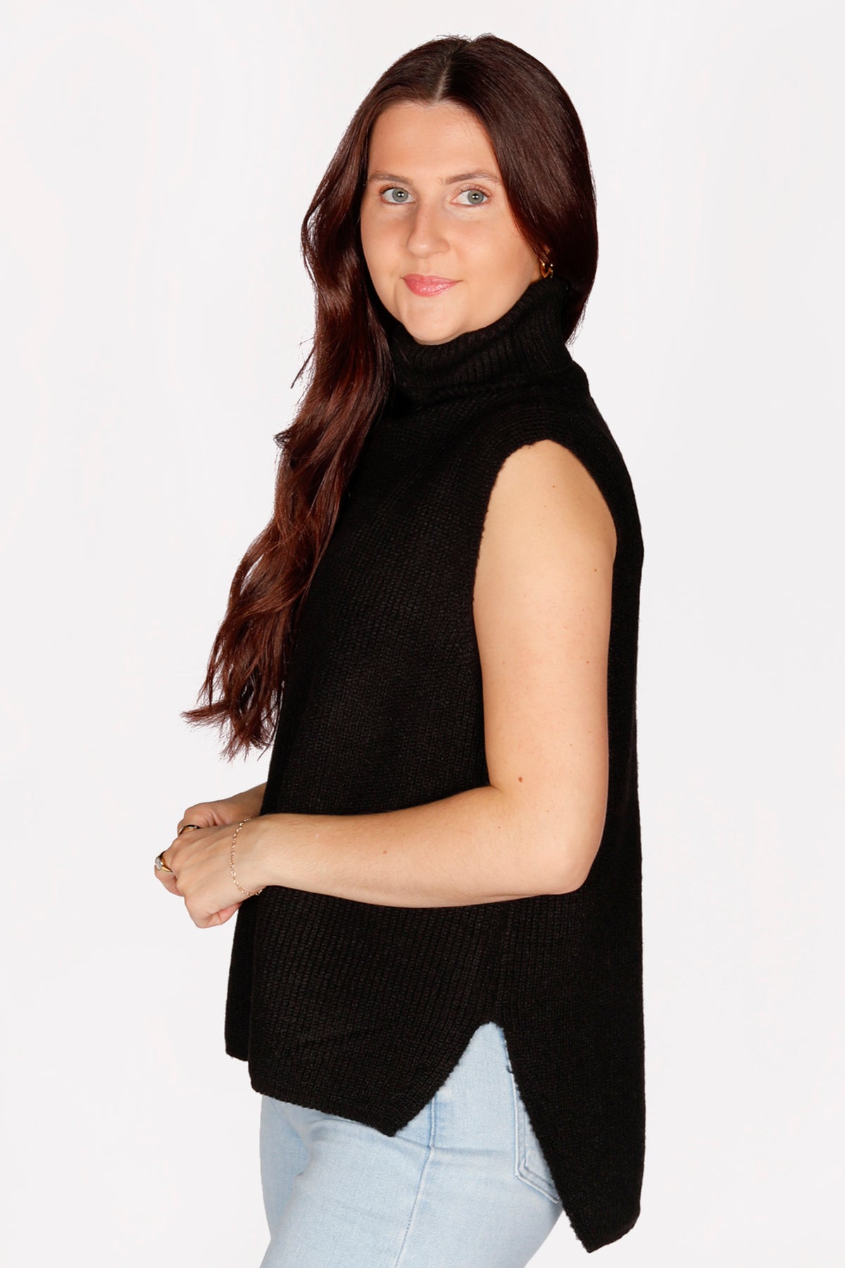 Cassidy Black Mock Tank Sweater