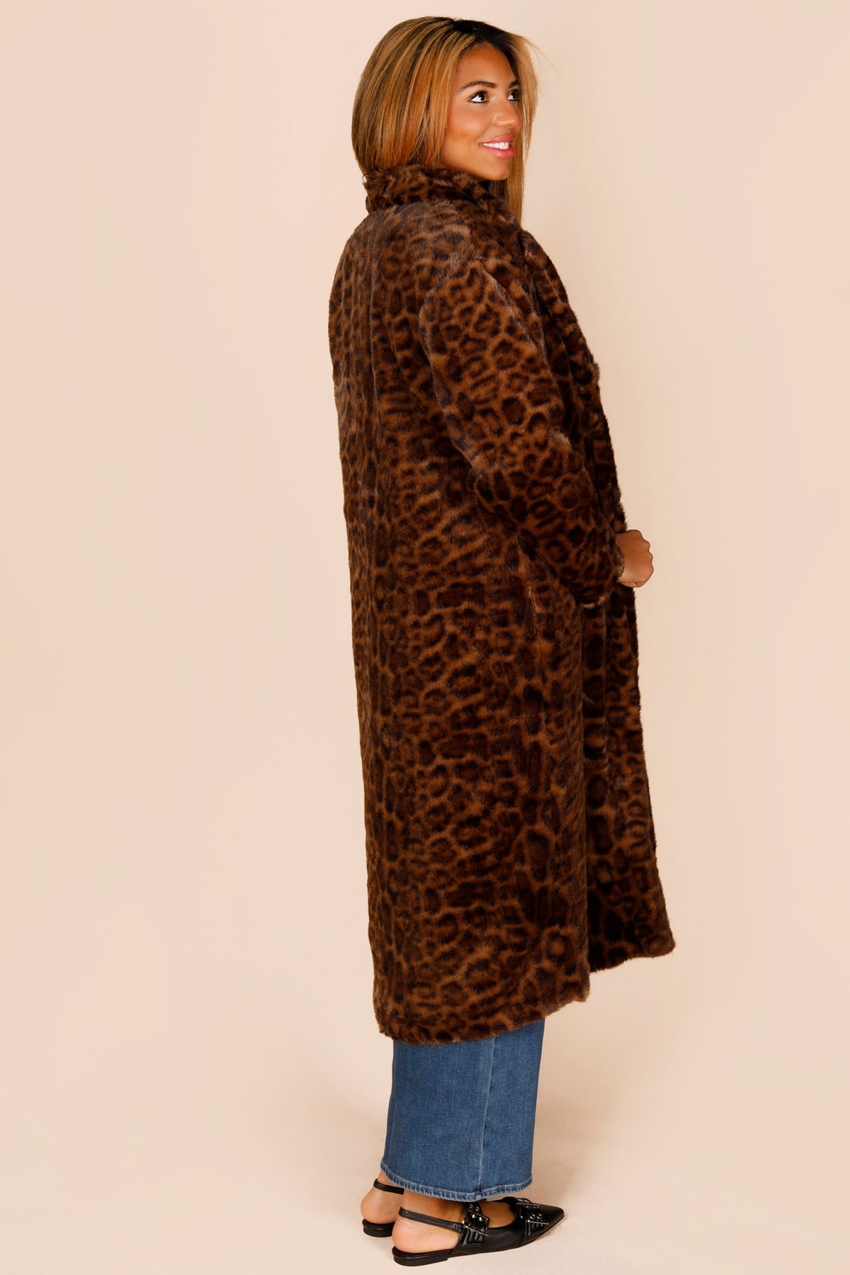 Leopard Faux Fur Coat