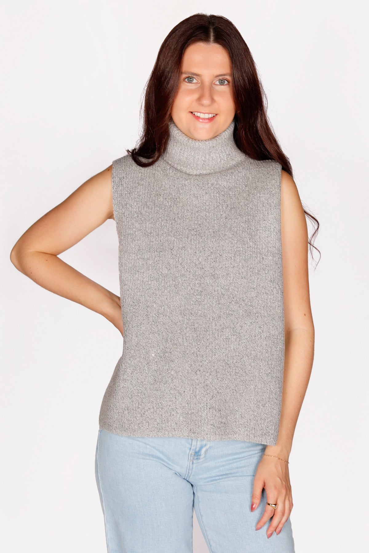 Cassidy Grey Mock Tank Sweater