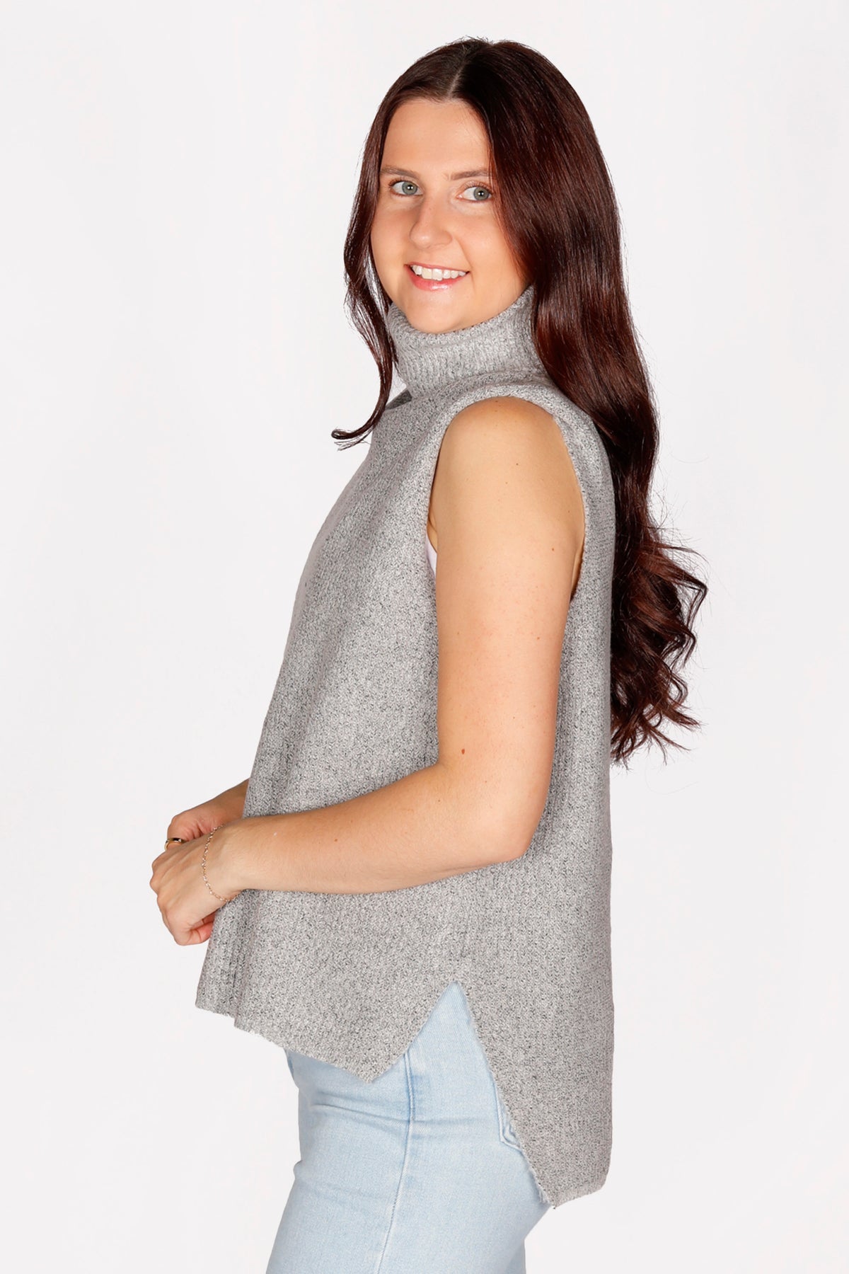 Cassidy Grey Mock Tank Sweater