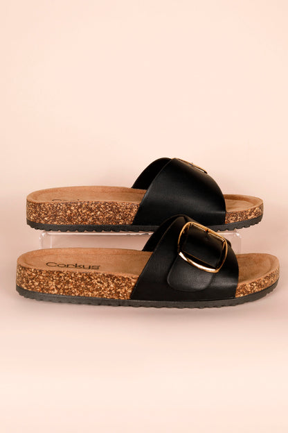Corkys Road Trip Black Sandals - FINAL SALE