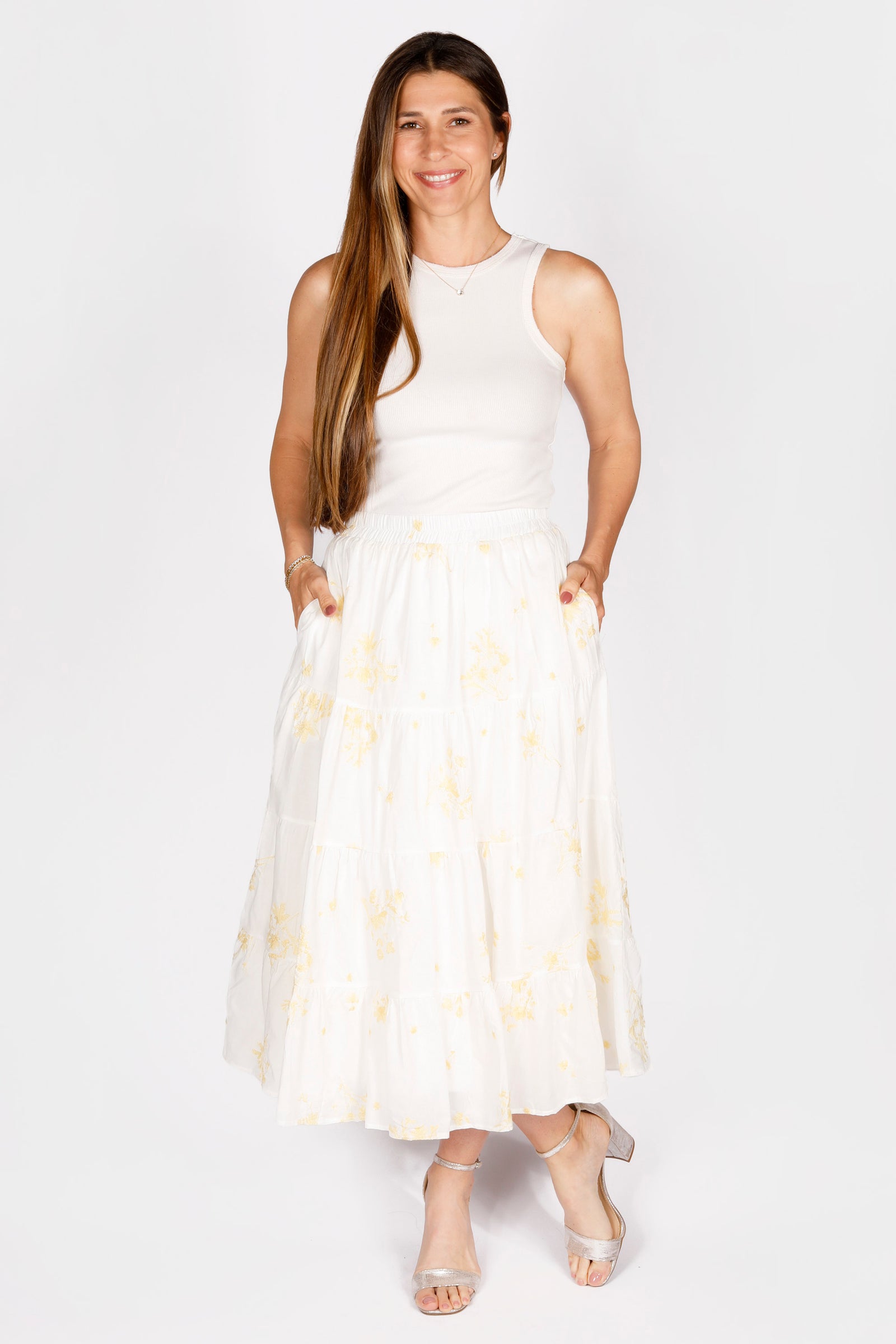 Maeve Yellow Floral Skirt - FINAL SALE