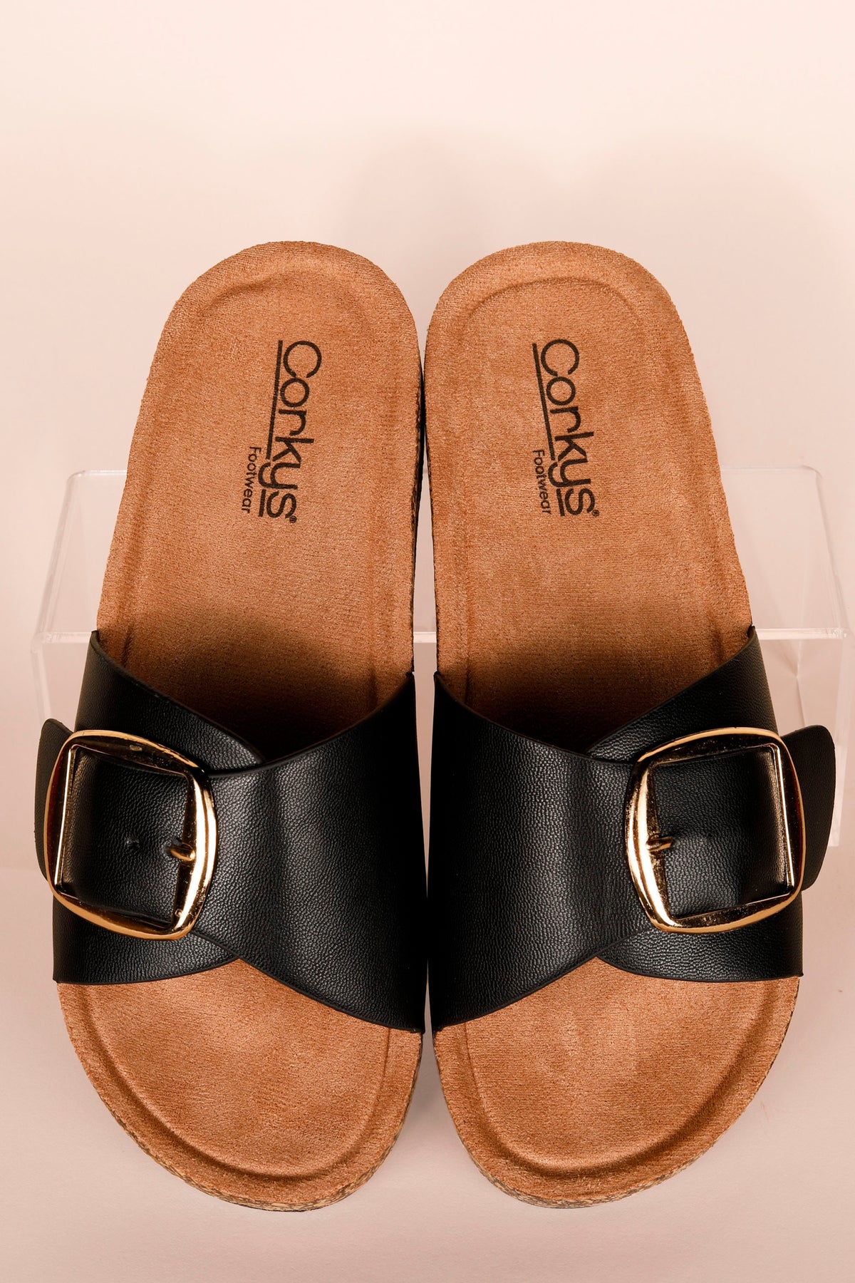 Corkys Road Trip Black Sandals - FINAL SALE