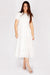 Emily White Embroidered Midi Dress