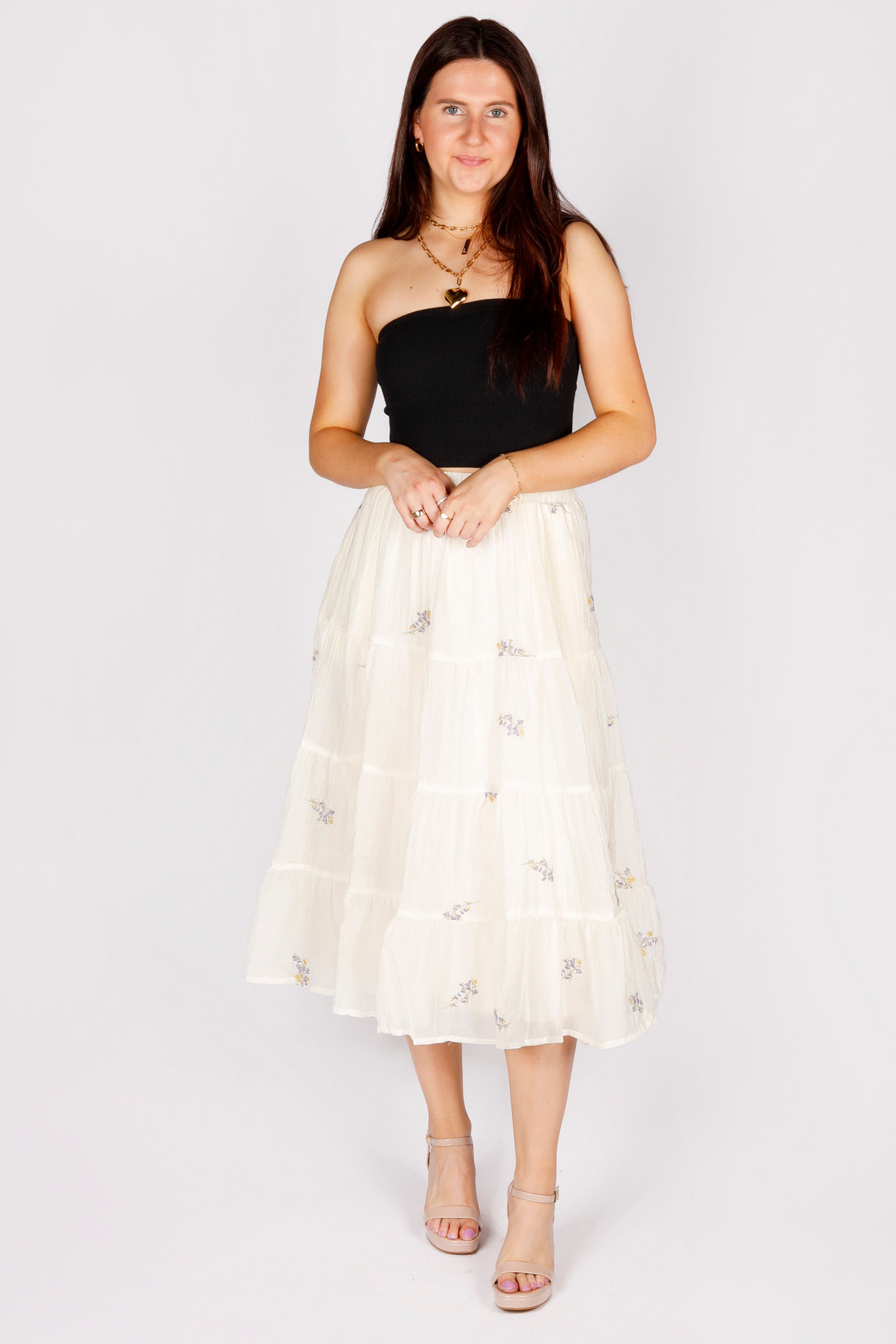 Lavender Breeze Midi Skirt