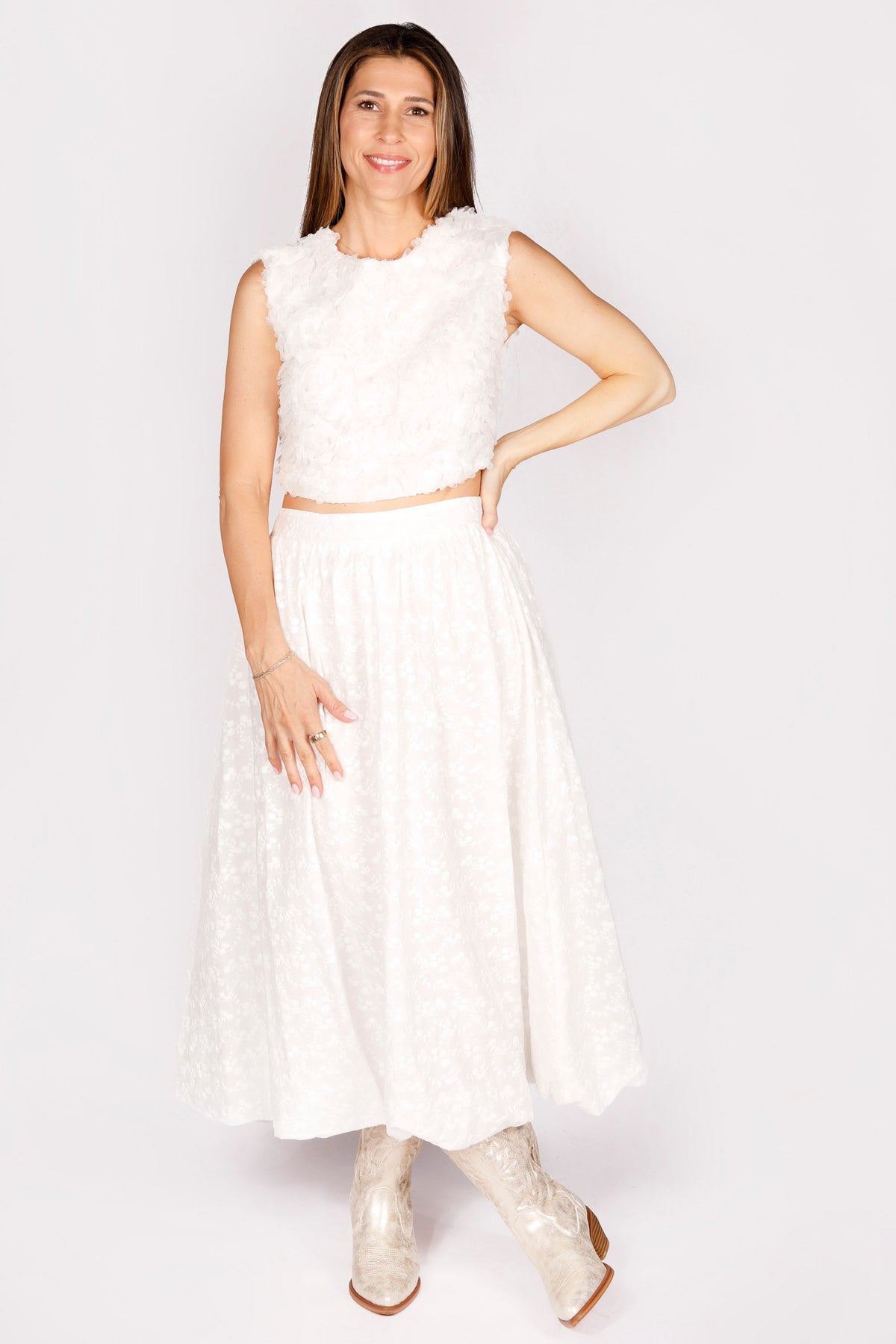 Iris Eyelet Bubble Skirt - FINAL SALE