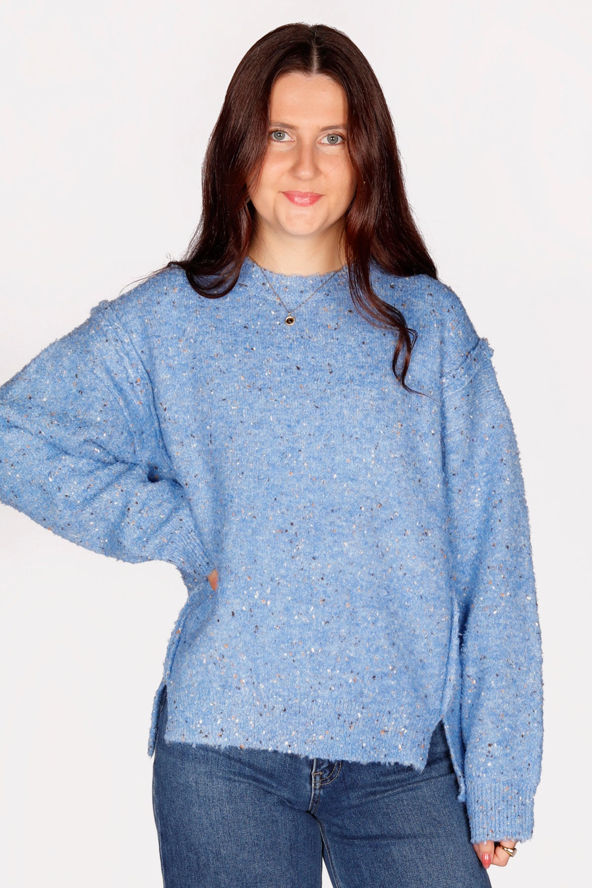 Mila Blue Boucle Sweater