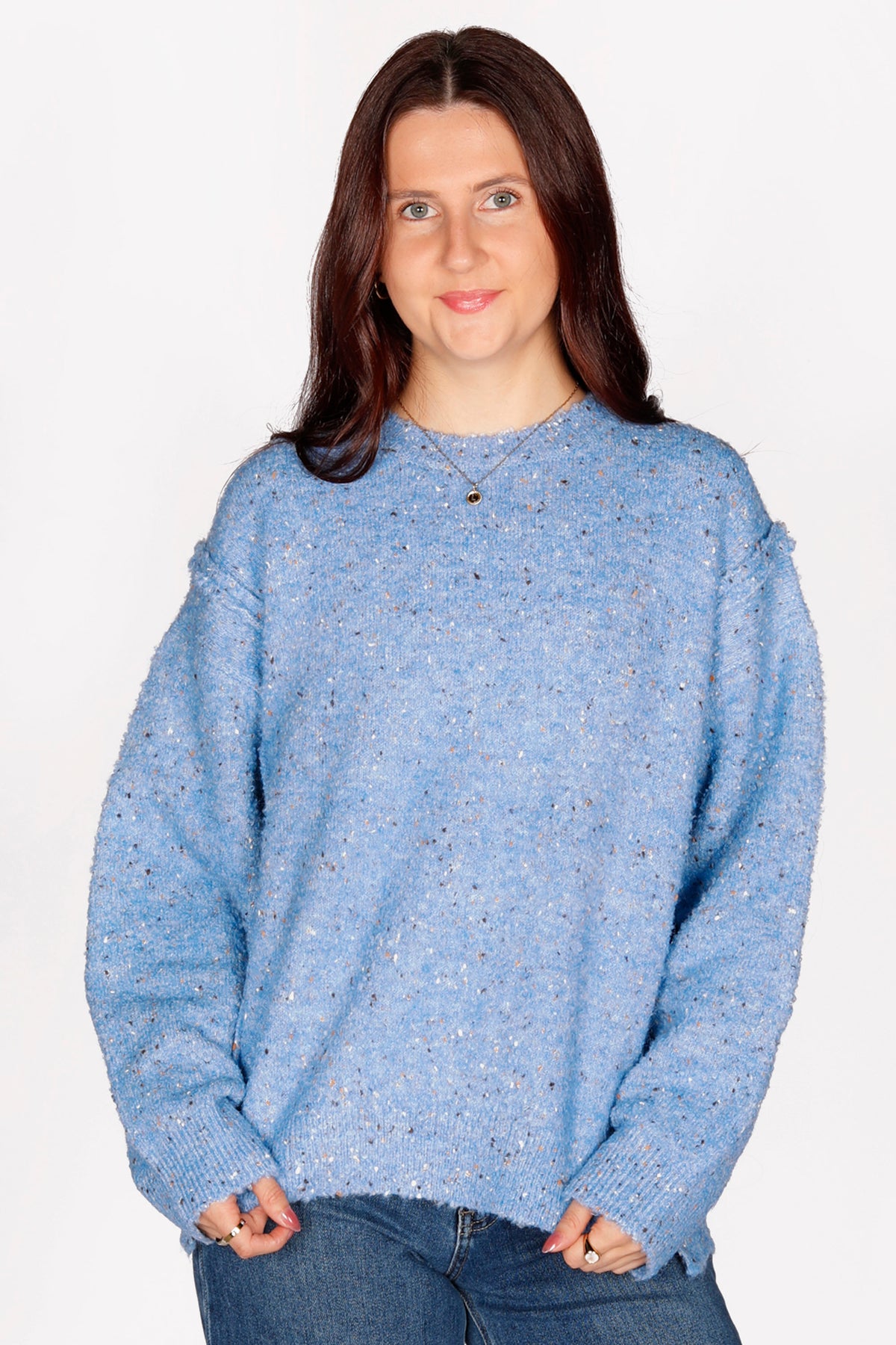 Mila Blue Boucle Sweater