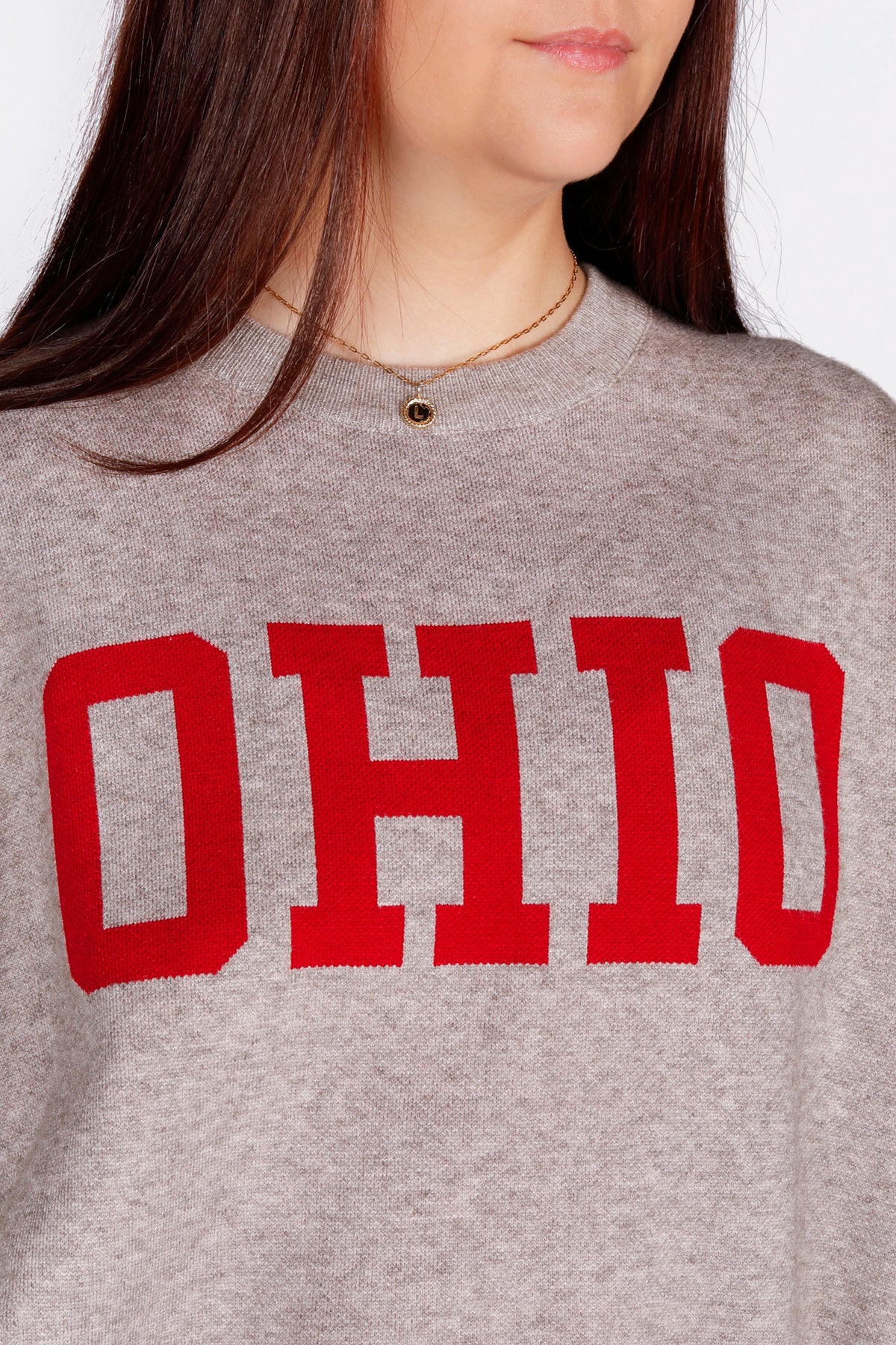 Ohio Grey Jacquard Sweater