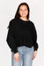 Julia Black Raw Hem Sweatshirt