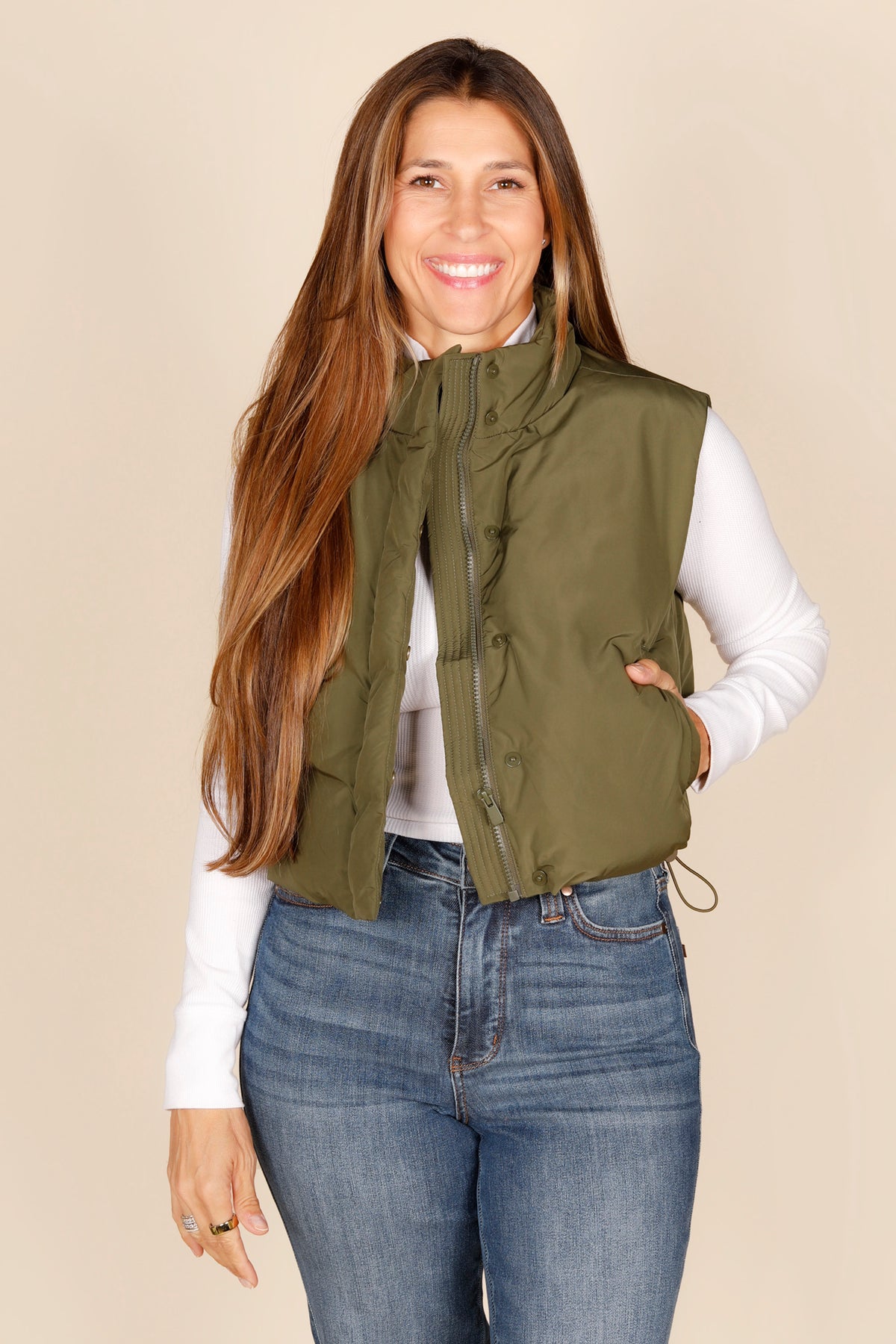 Ivy Green Puffer Vest