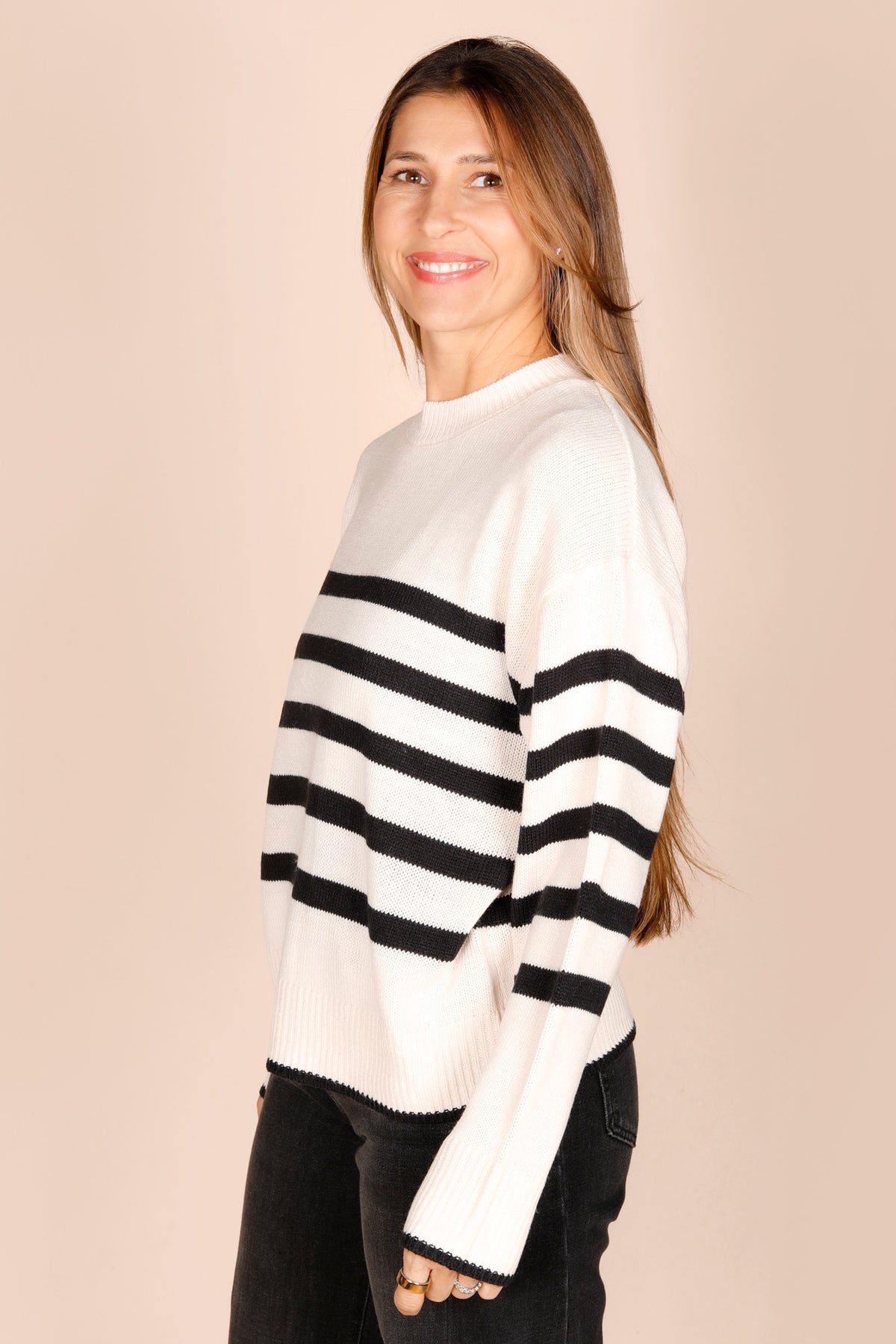 Miriam Black Striped Sweater
