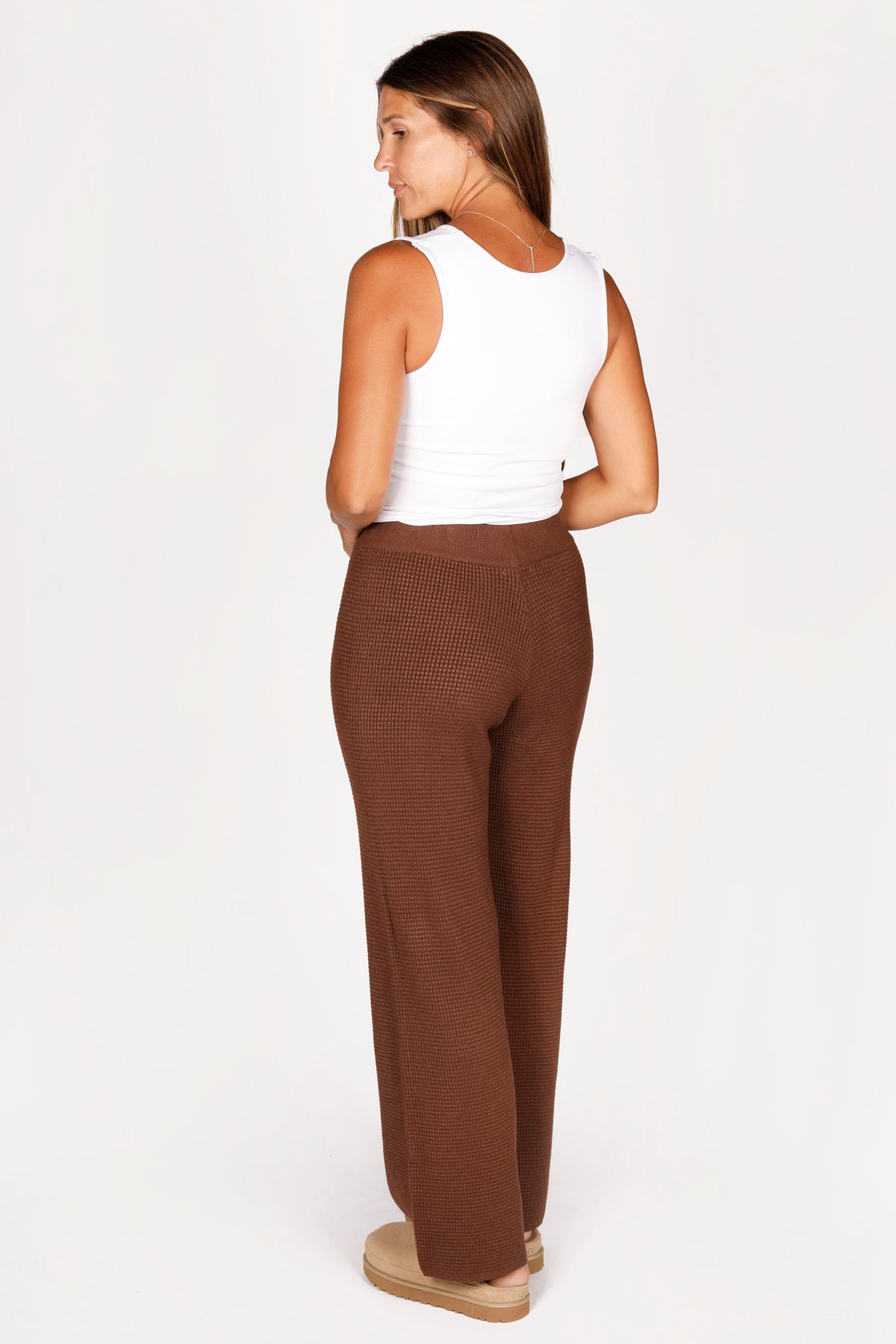 Cocoa Waffle Knit Pants - FINAL SALE