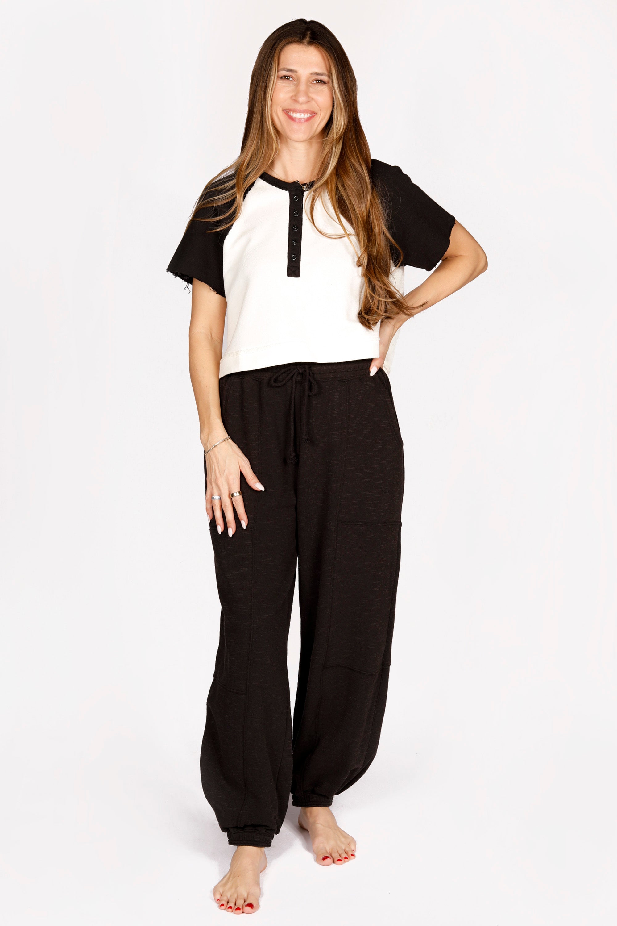 Black Cargo Lounge Pants