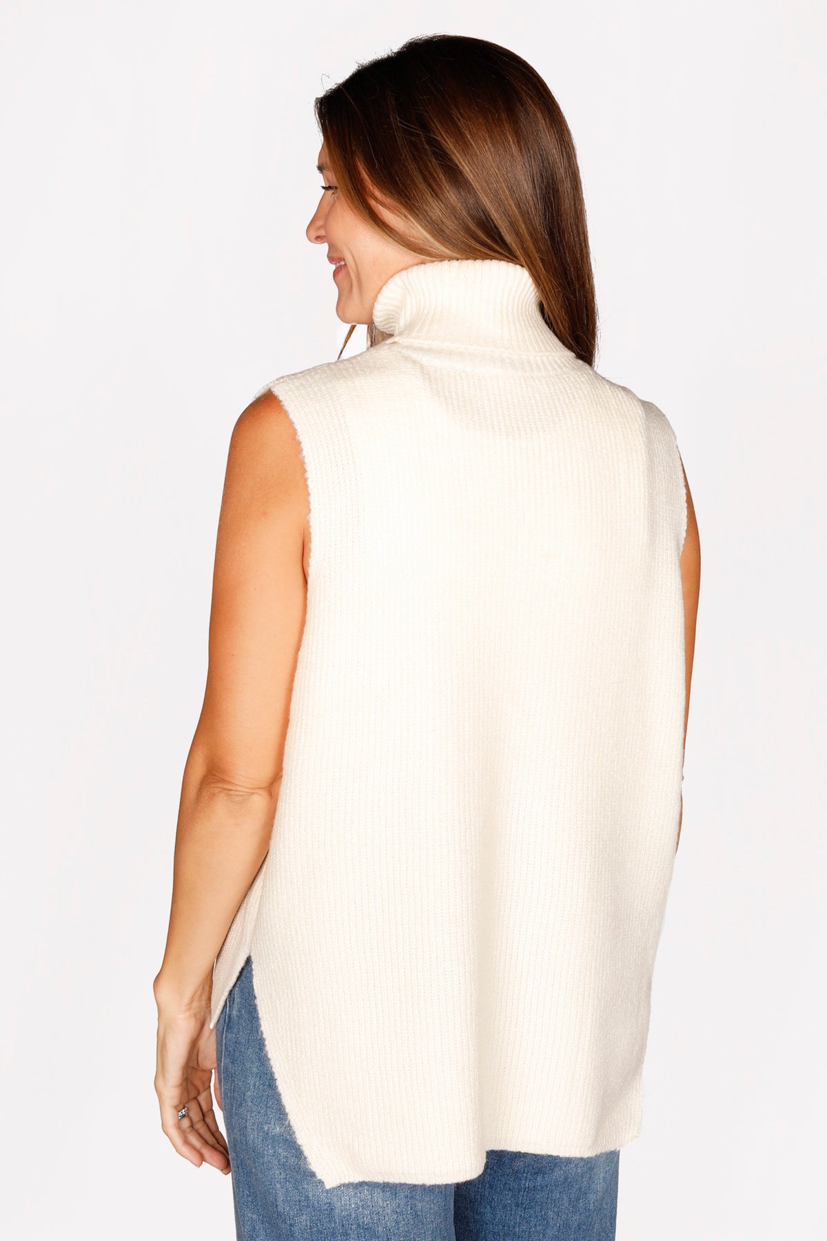 Cassidy Cream Mock Tank Sweater