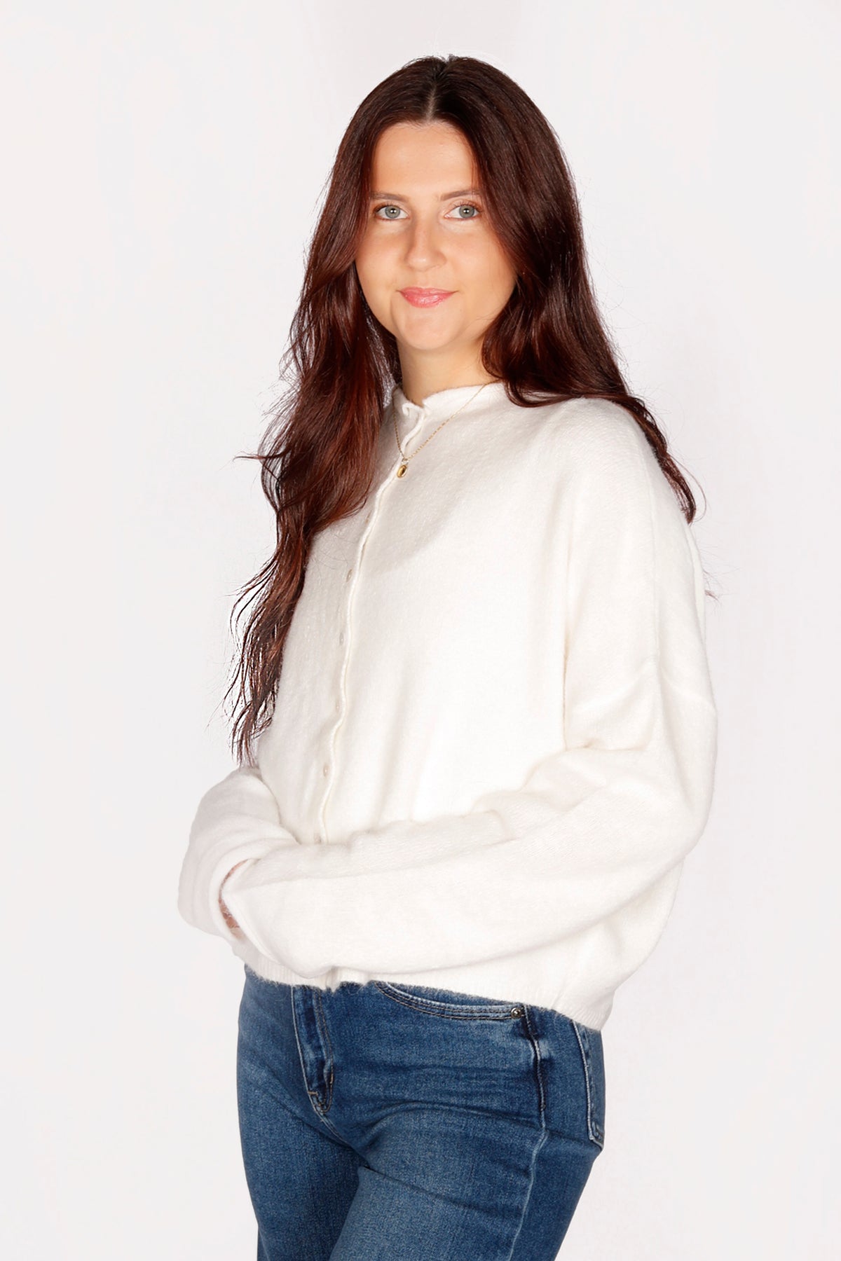 White Lightweight Cardigan