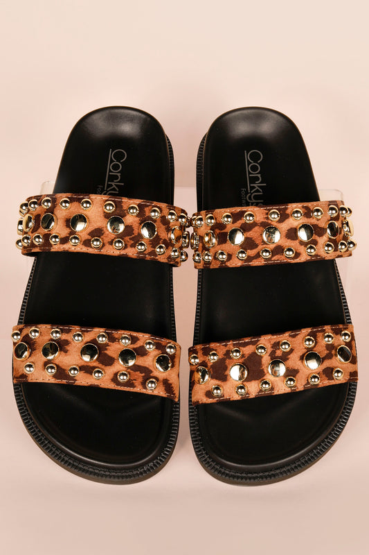 Corkys Have A Seat Leopard Sandal - FINAL SALE