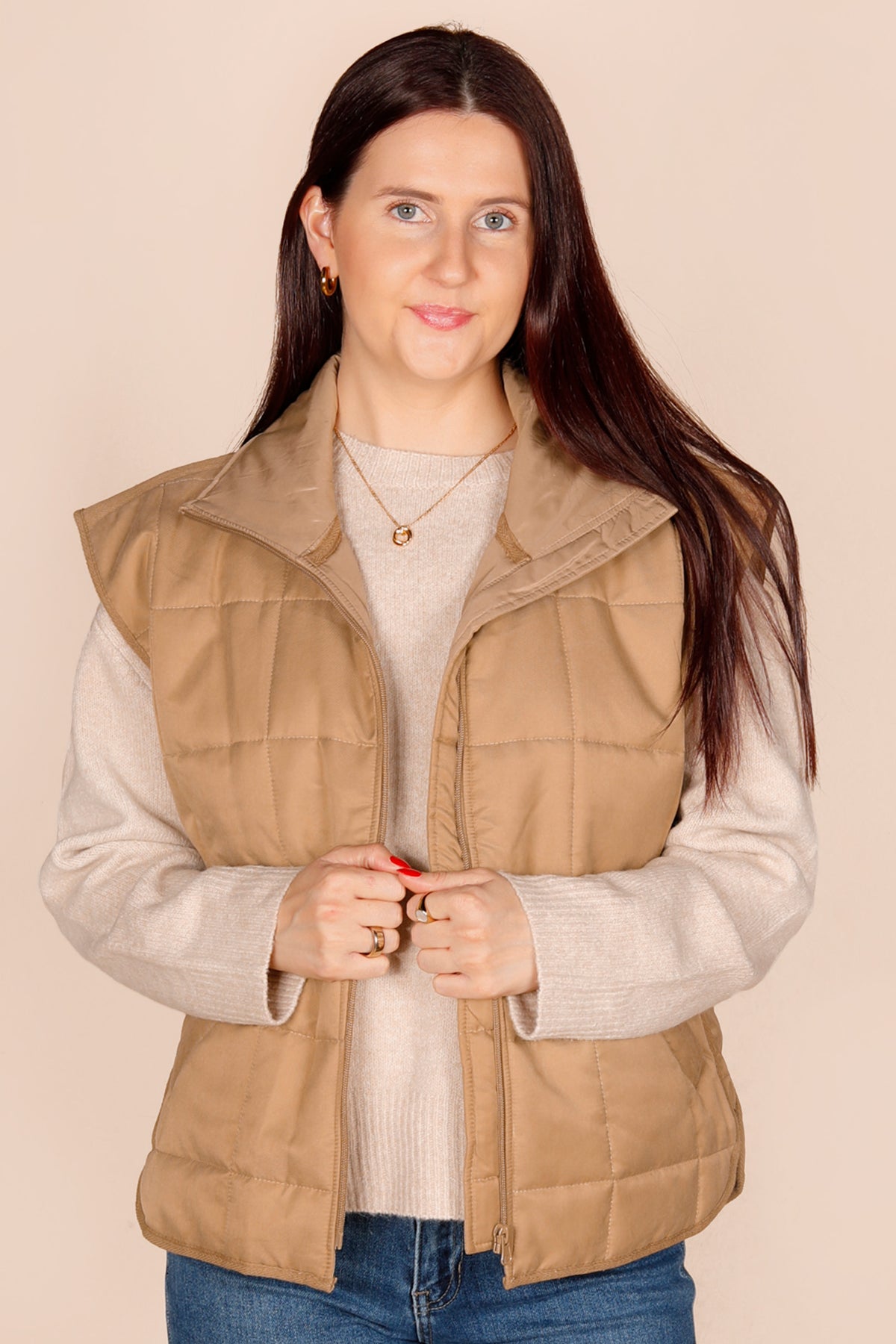 Olive Quilted Vest