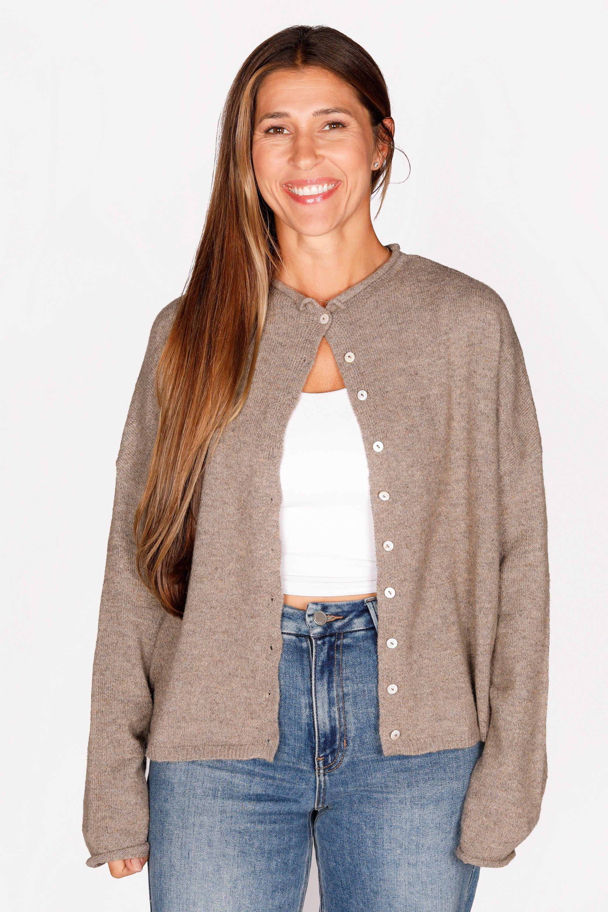 Mocha Lightweight Cardigan