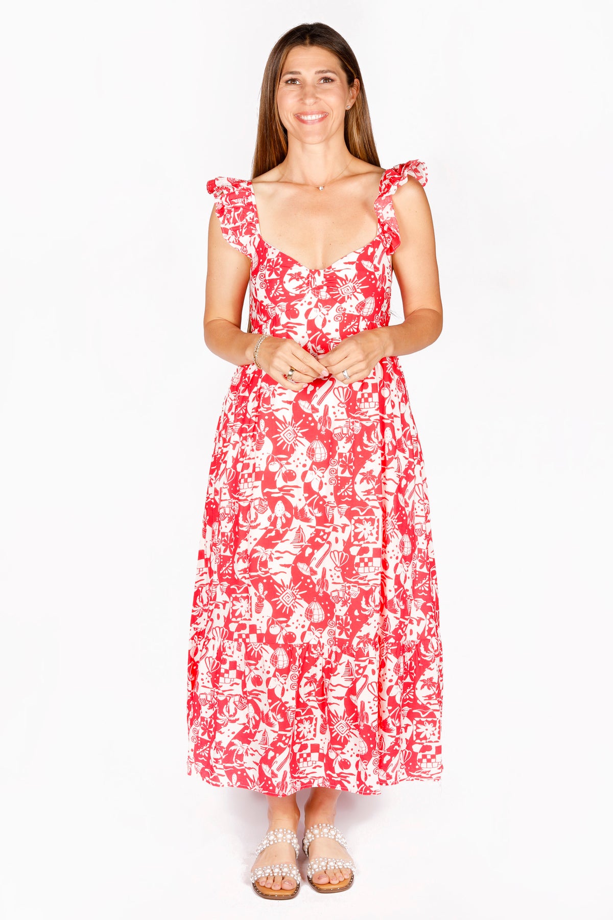 Palmer Red Maxi Dress - FINAL SALE