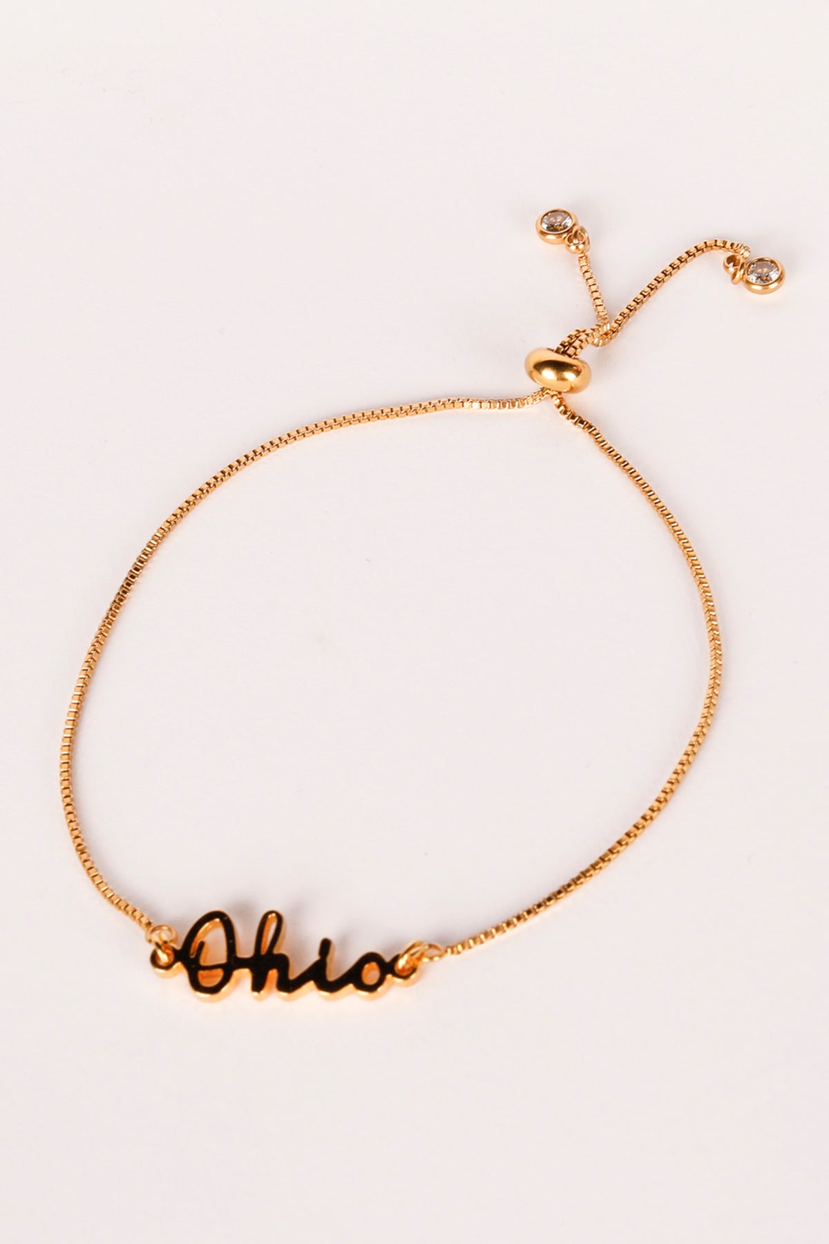 Ohio Script Gold Bracelet