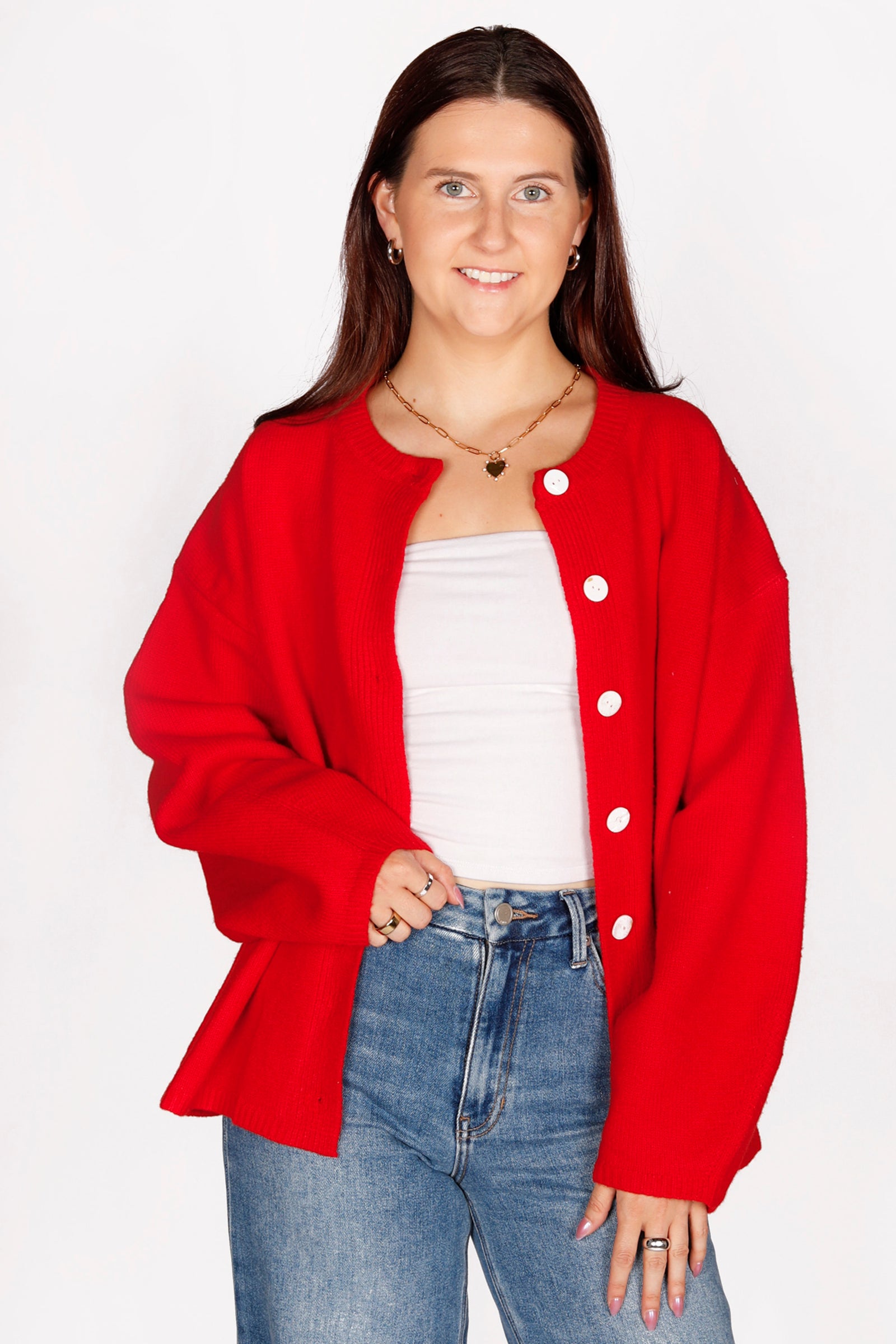Isabel Red Cardigan