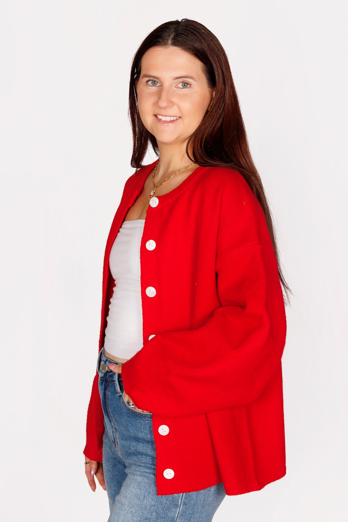 Isabel Red Cardigan