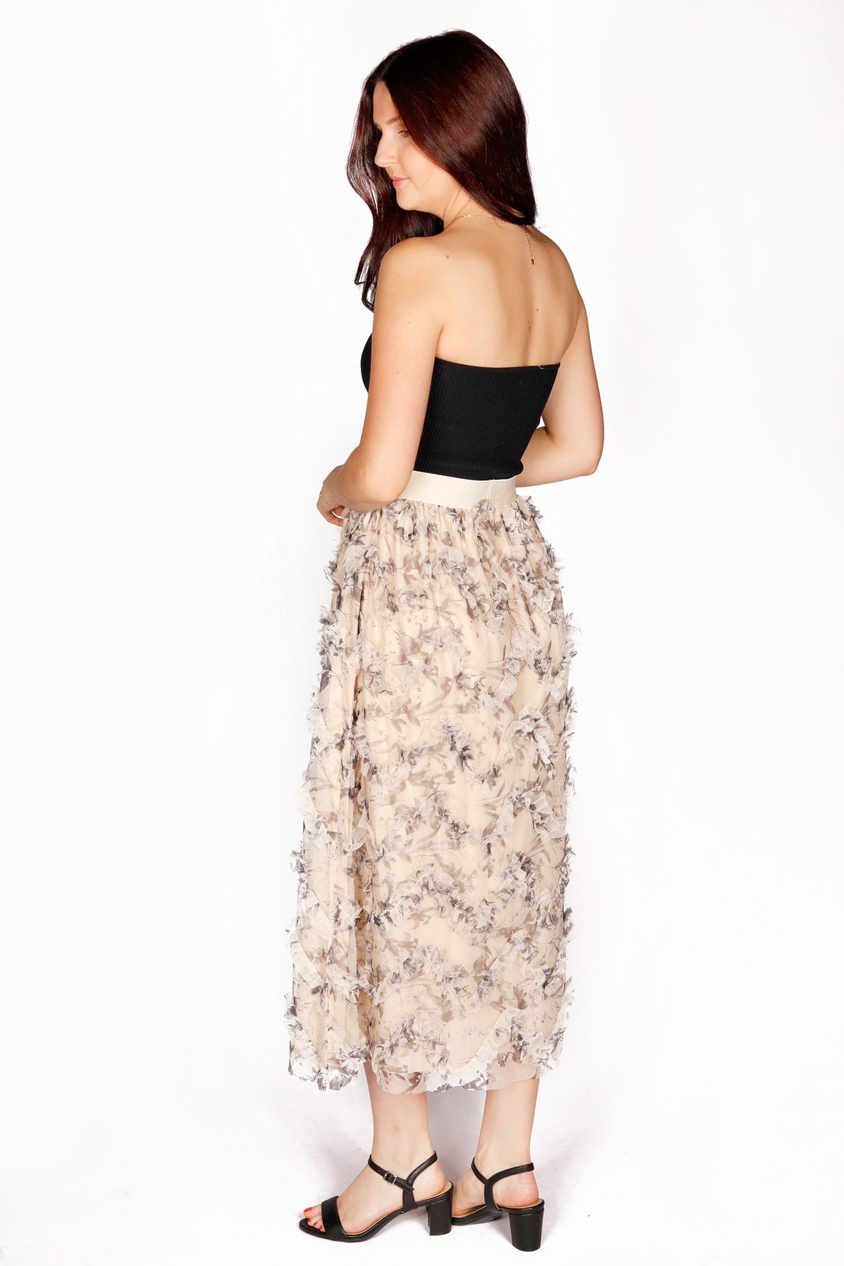 Tilly Cream Floral Maxi Skirt