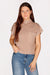 Rita Taupe Mock Neck Knit Top