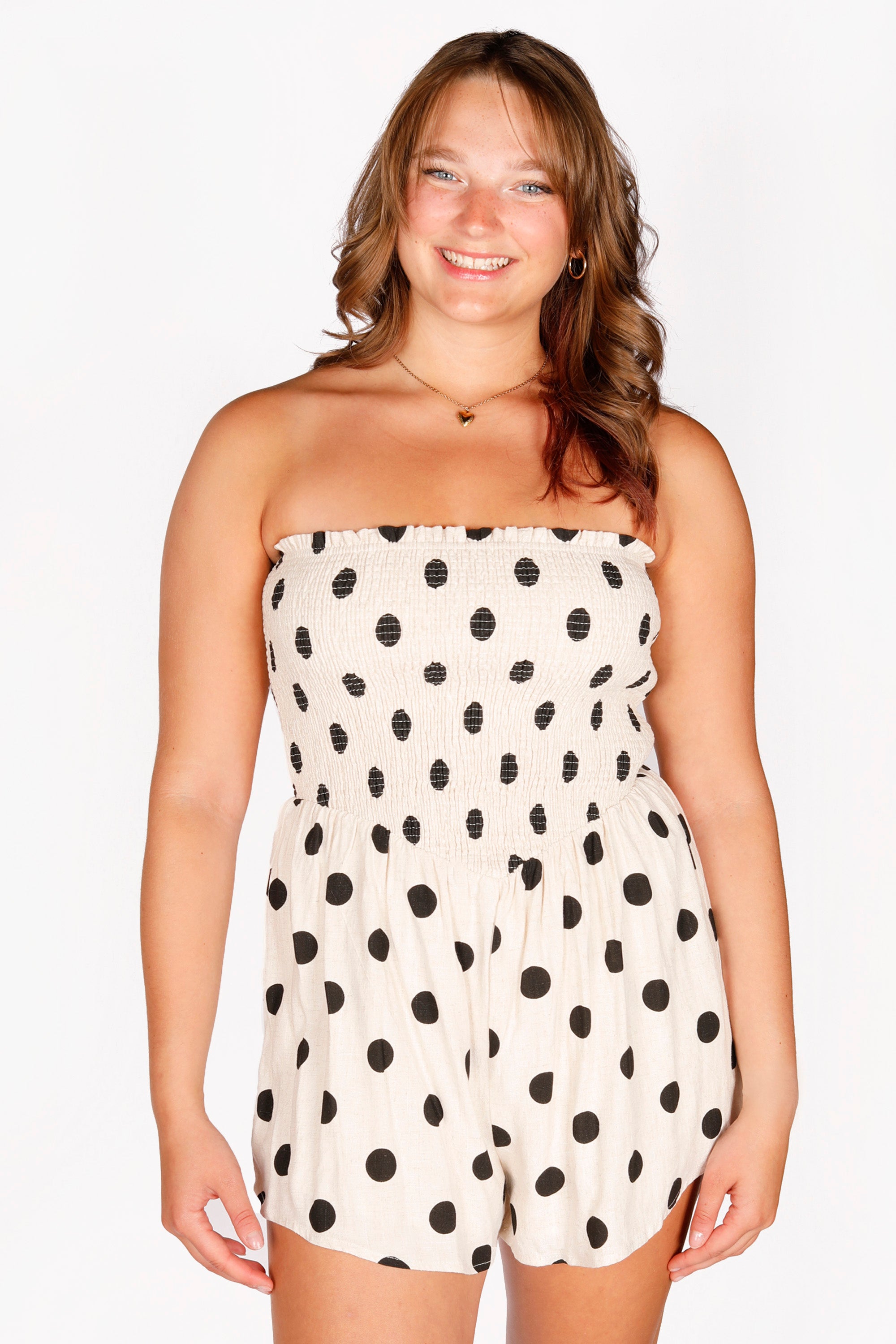 Emily Polka Dot Romper