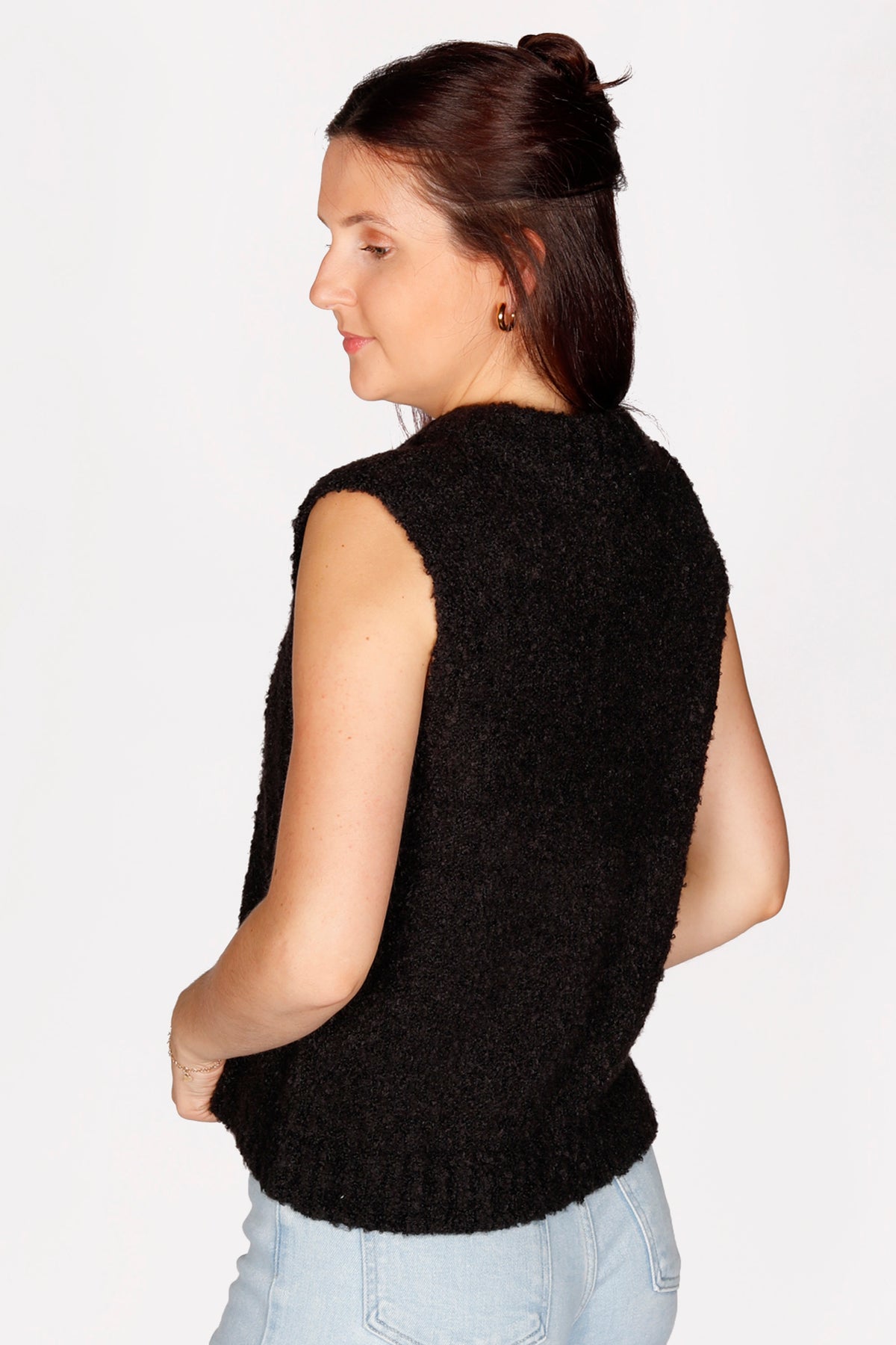 Wren Black Sweater Vest