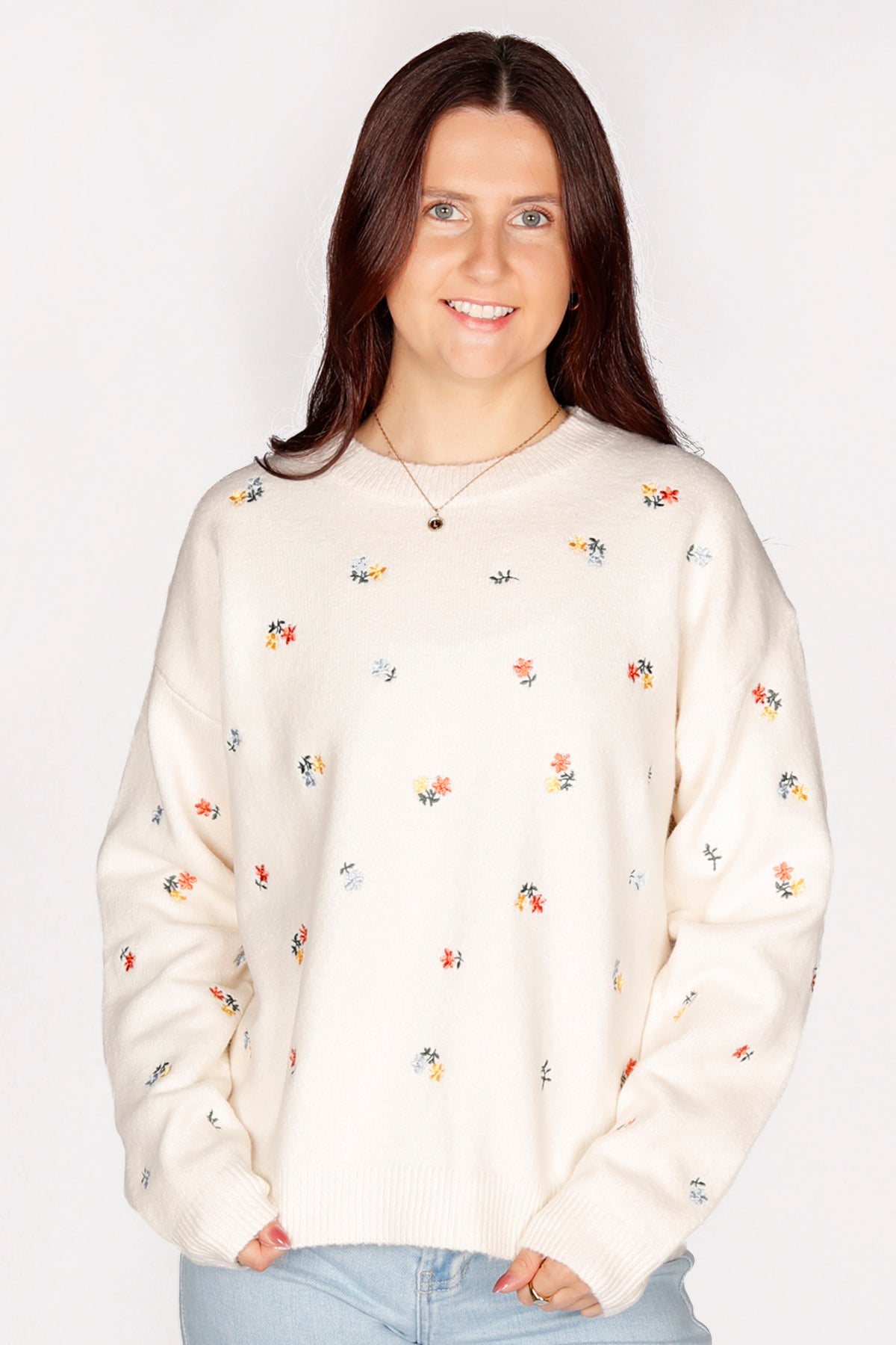 Willa Floral Cream Sweater