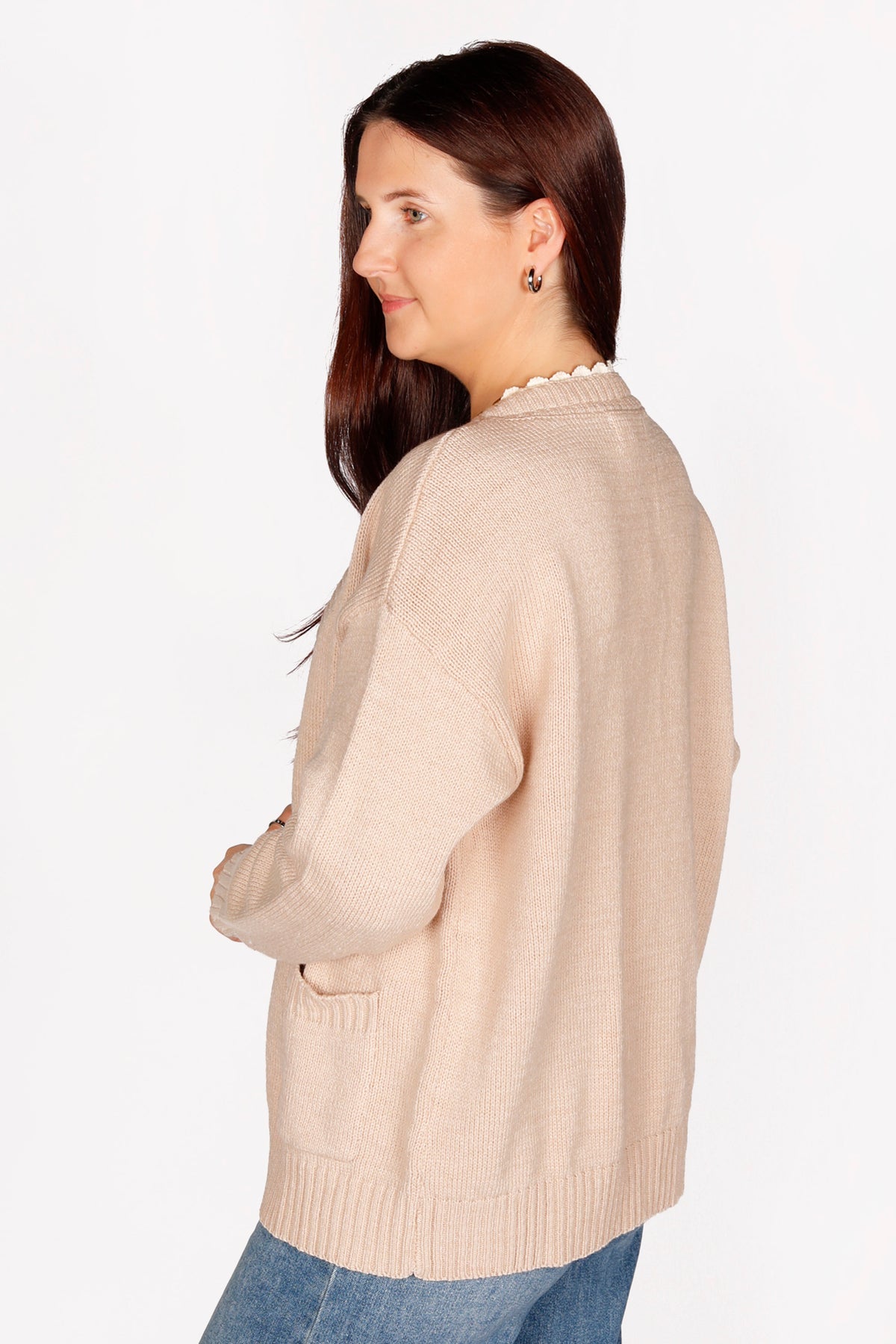 Victoria Cream &amp; Lace Cardigan