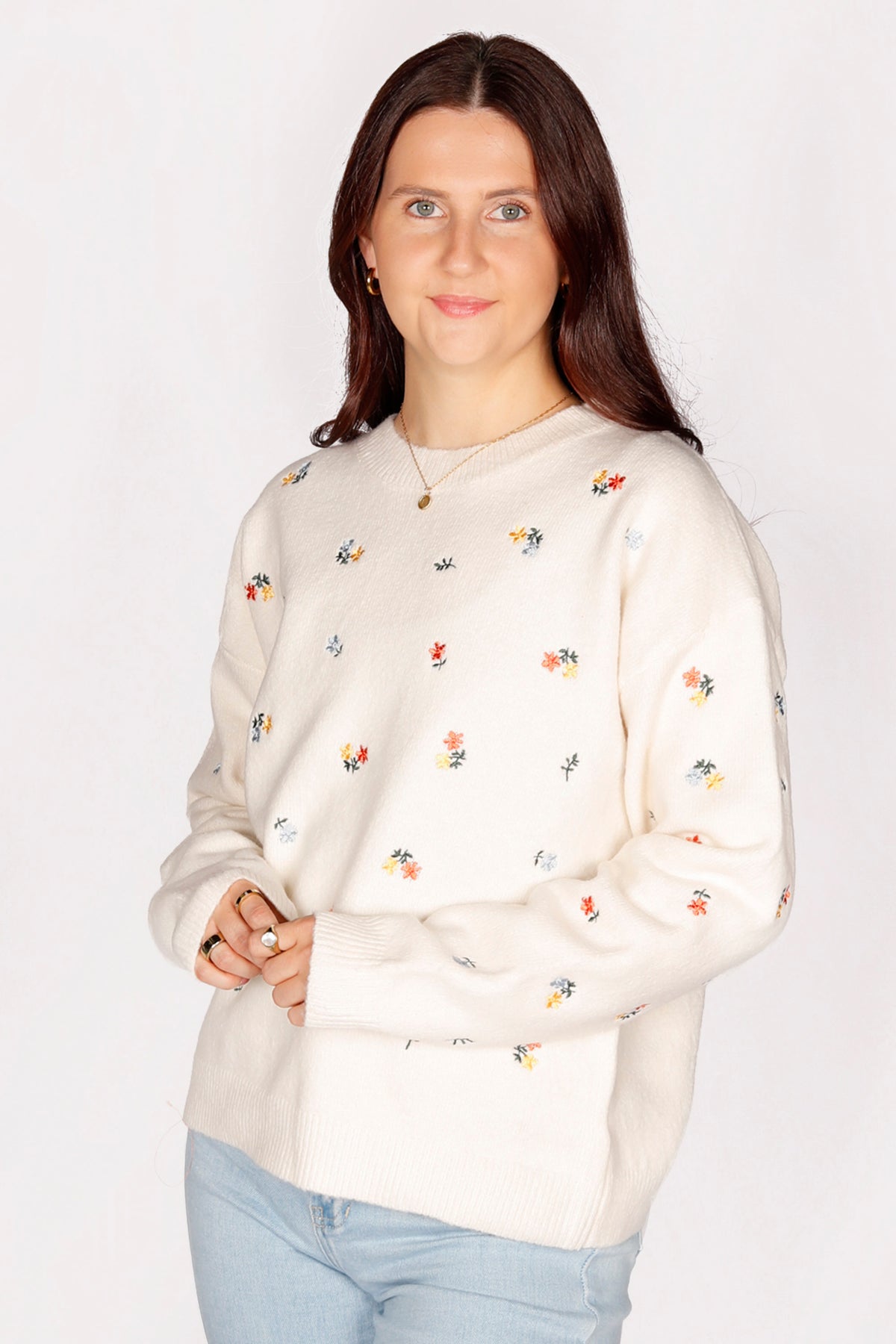 Willa Floral Cream Sweater