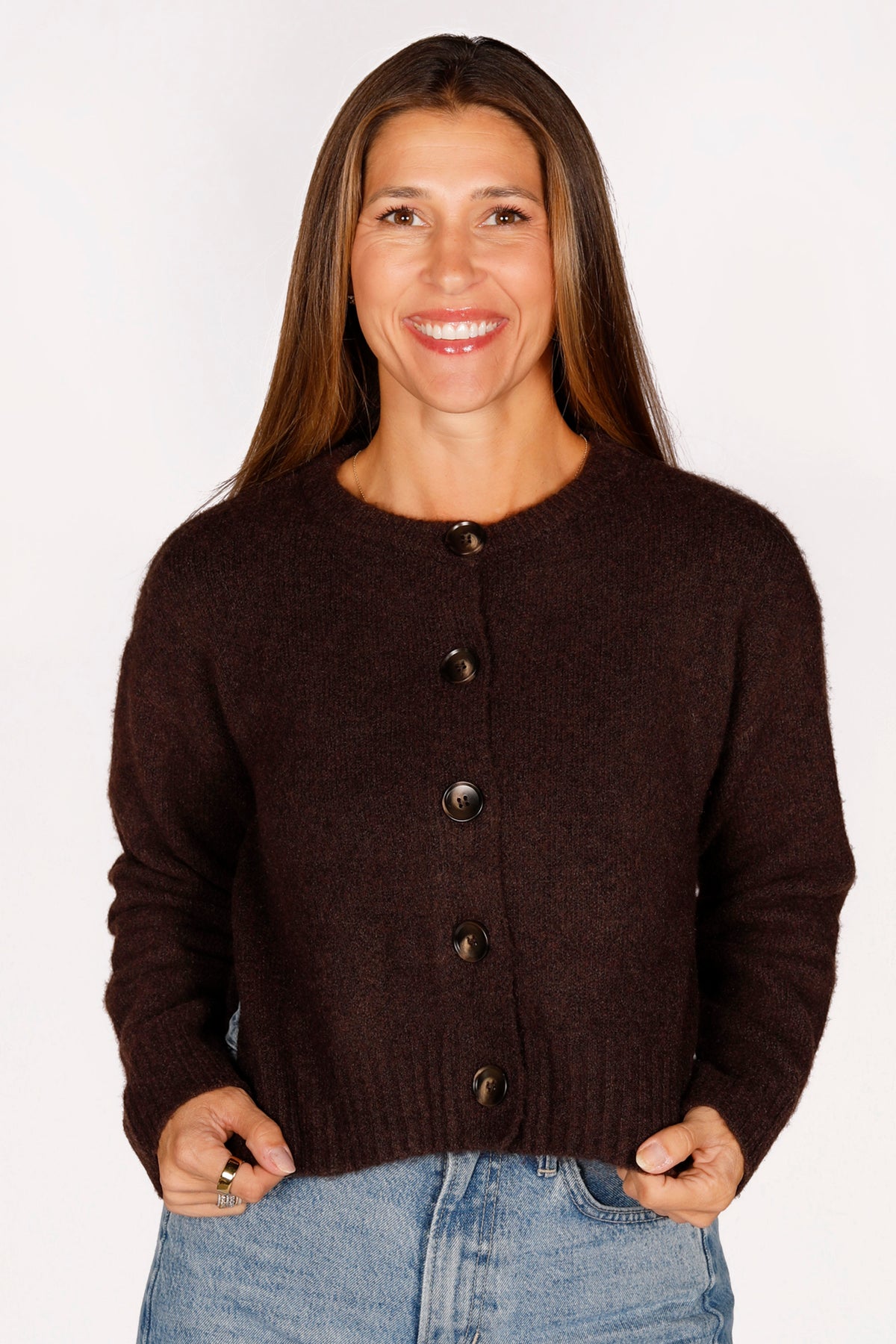 Adeline Brown Cardigan