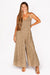 Iris Mocha Flora Jumpsuit