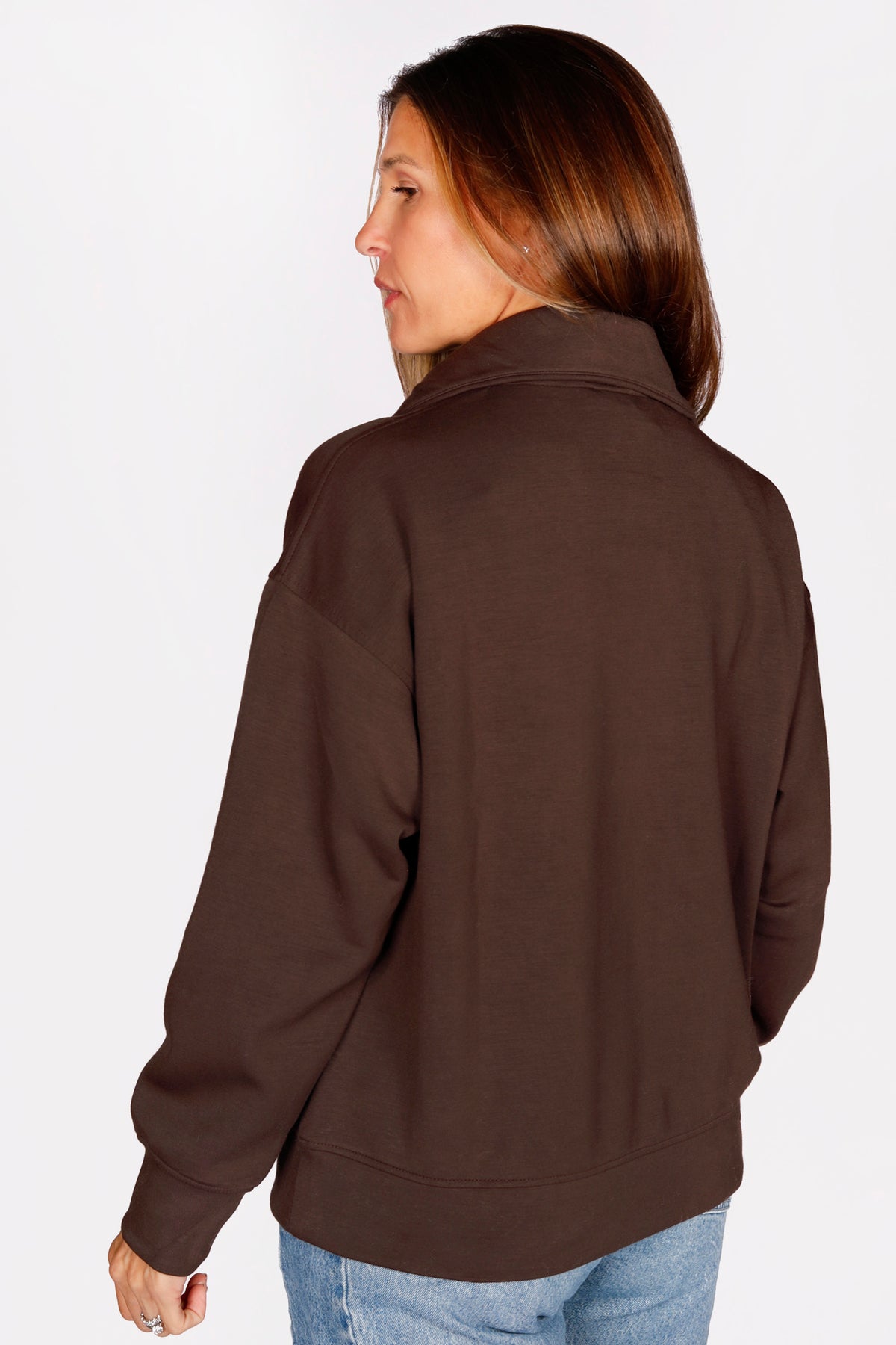 Kelsey Espresso Quarter Zip Pullover