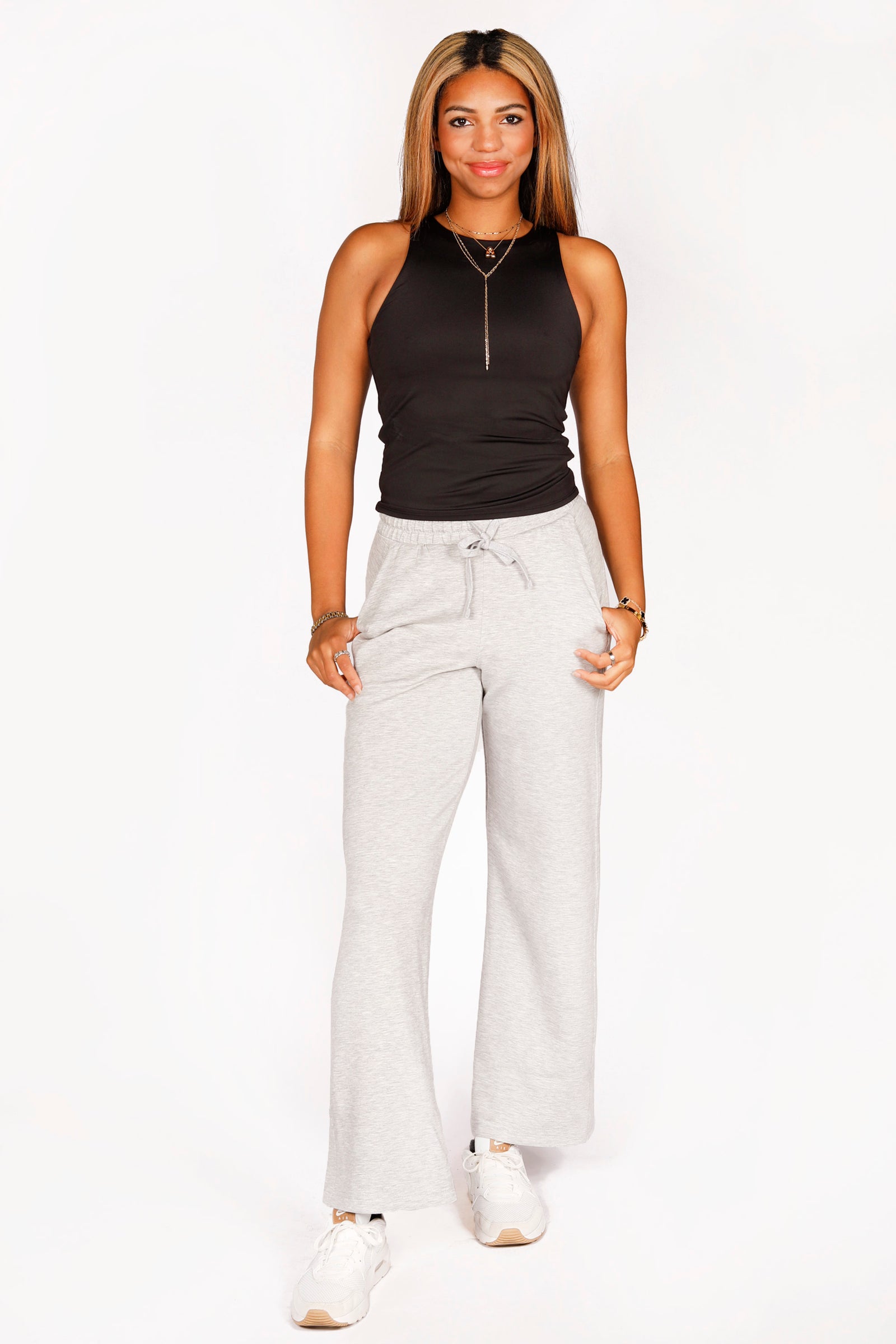 Kelsey Grey Straight Leg Pant