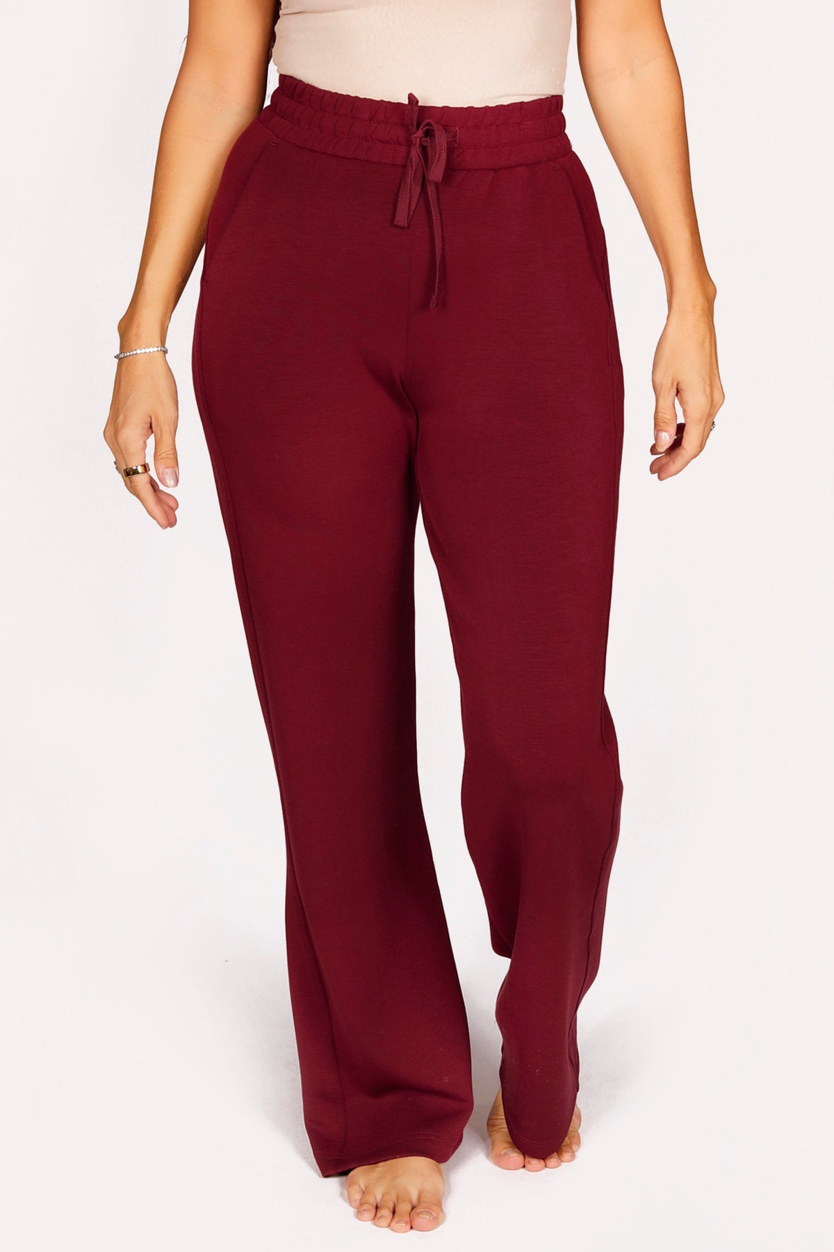Kelsey Wine Straight Leg Pant