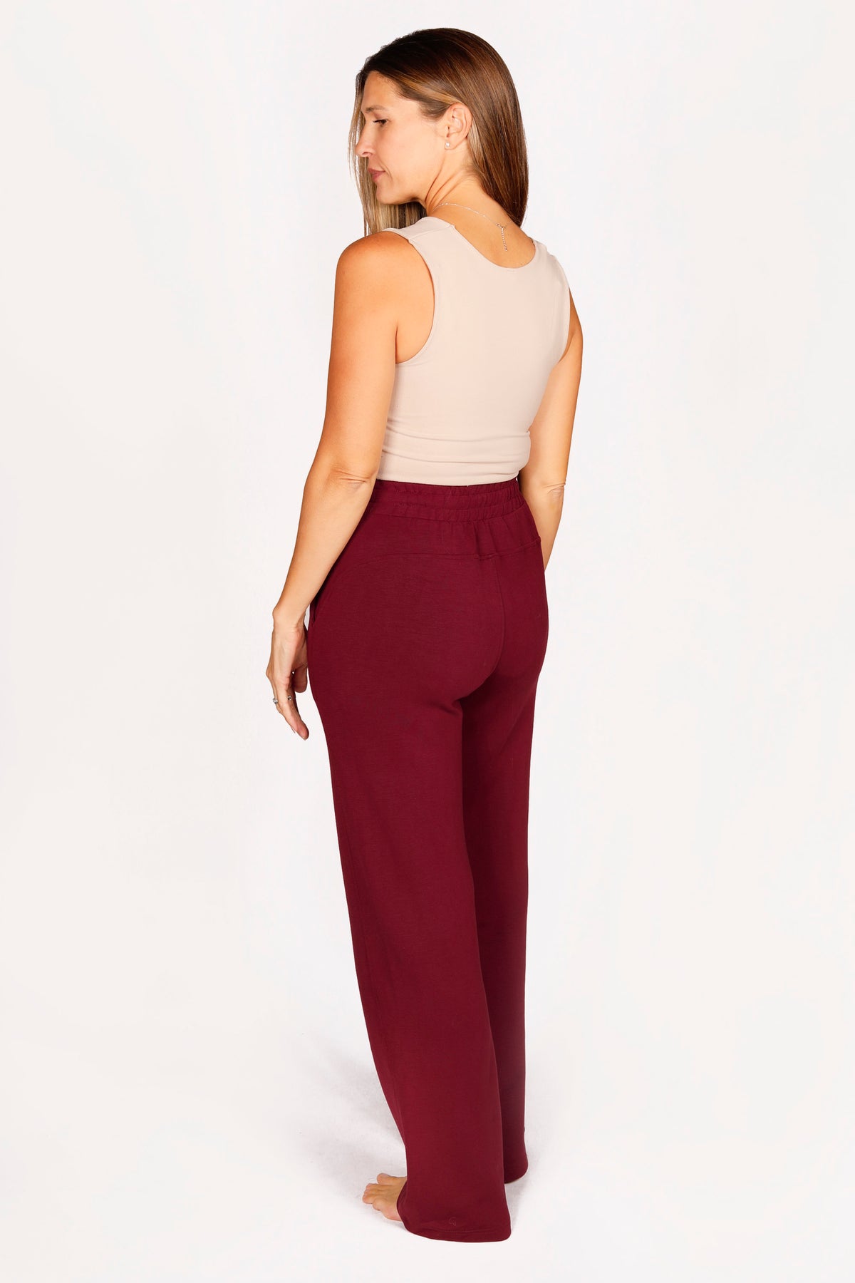 Kelsey Wine Straight Leg Pant