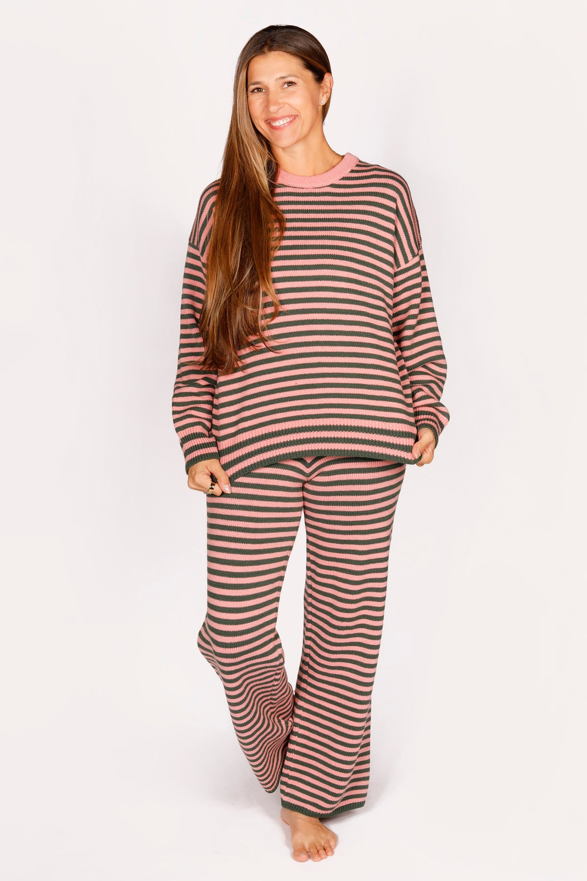 Emily Green &amp; Pink Knit Pants