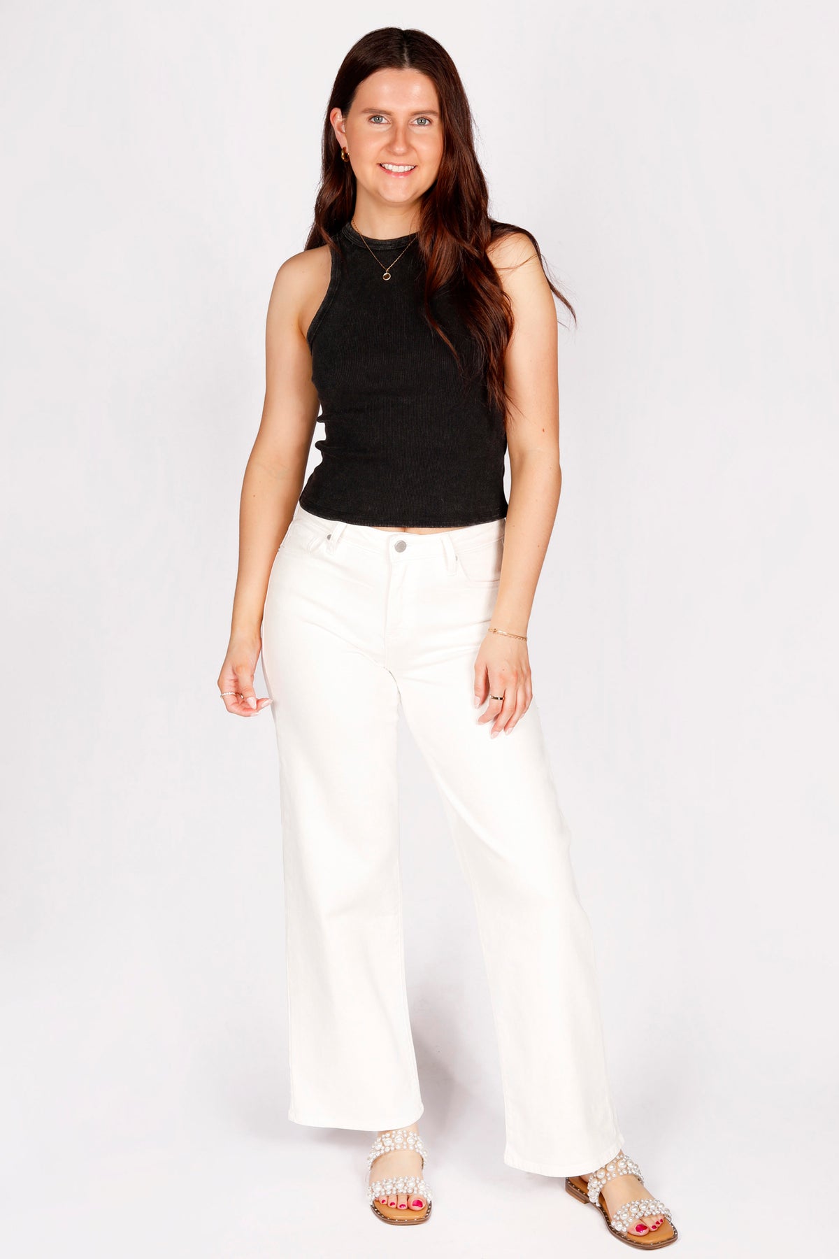 White Mid Rise Denim - FINAL SALE