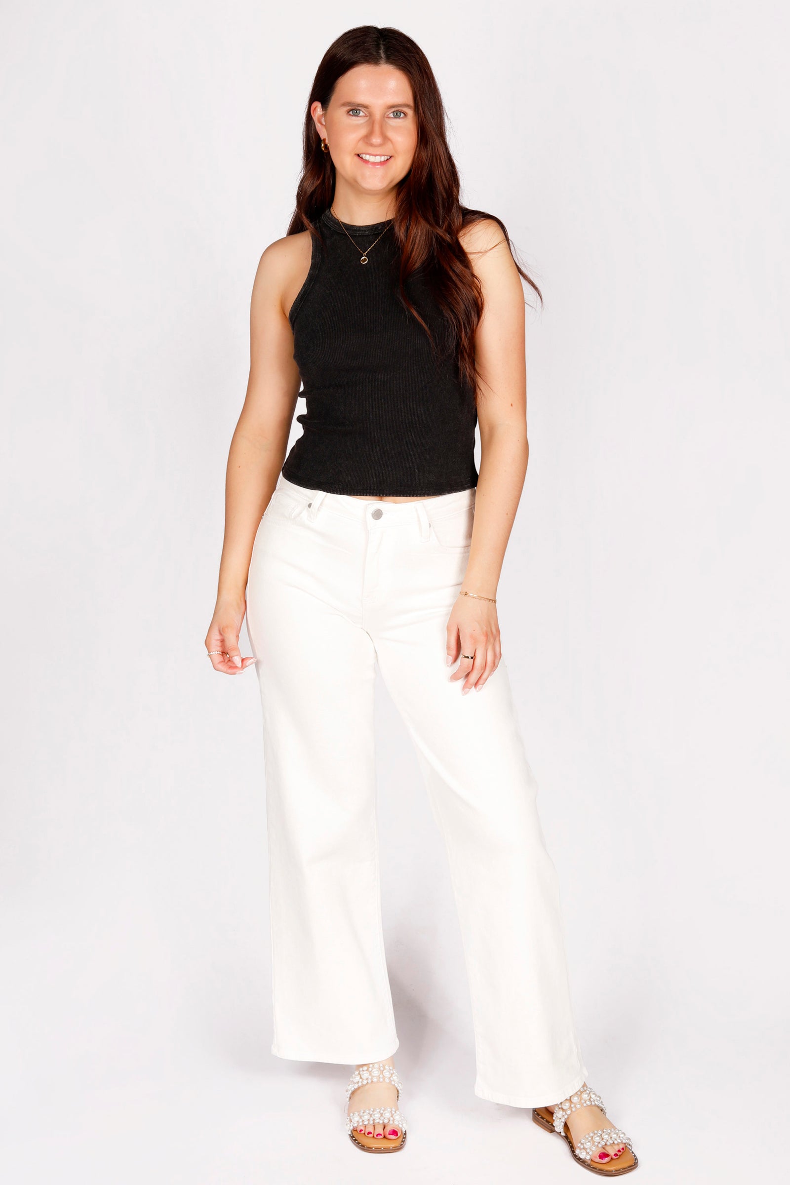 White Mid Rise Denim - FINAL SALE