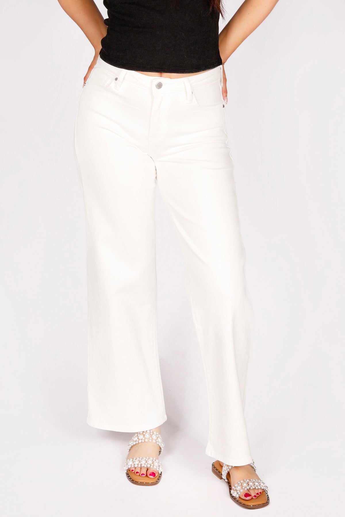 White Mid Rise Denim - FINAL SALE