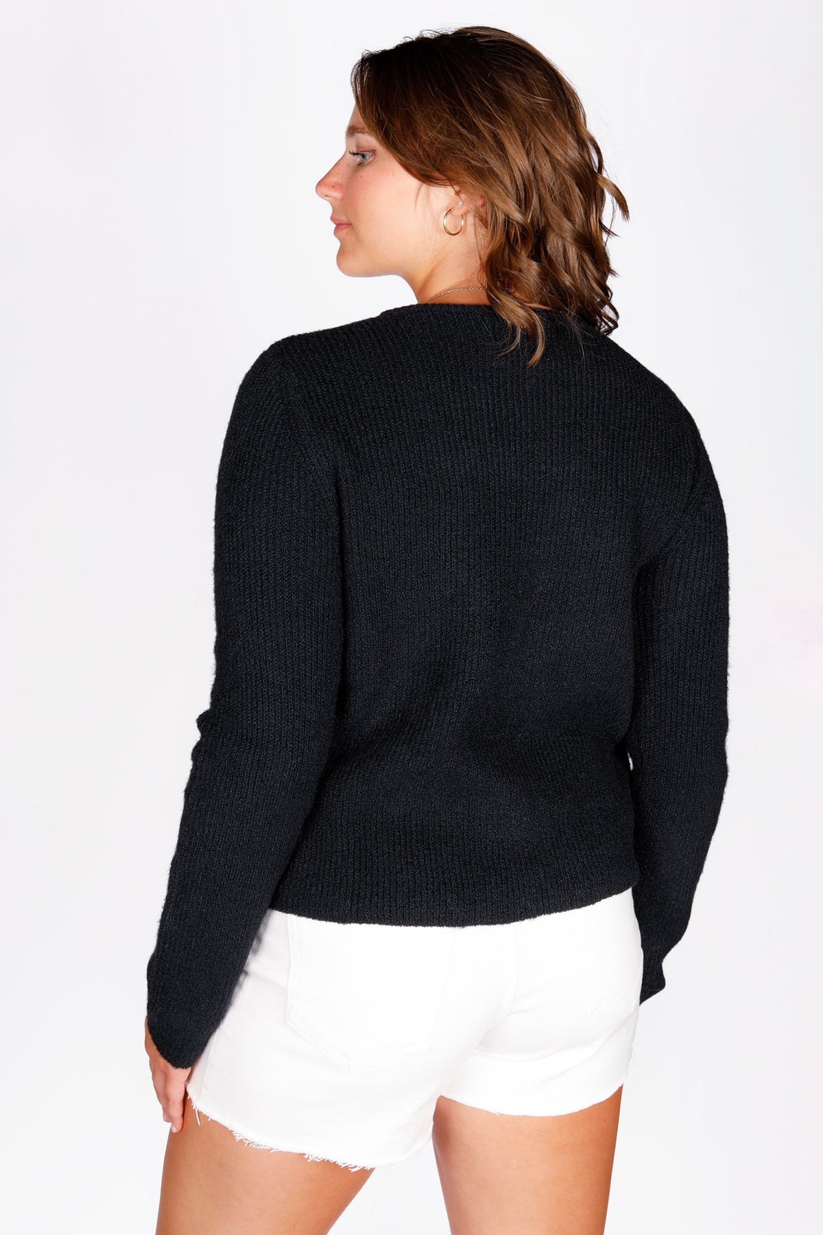 Rosalie Navy Flower Button Cardigan